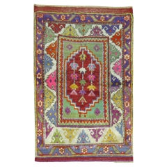 Vintage Colorful Turkish Anatolian Rug