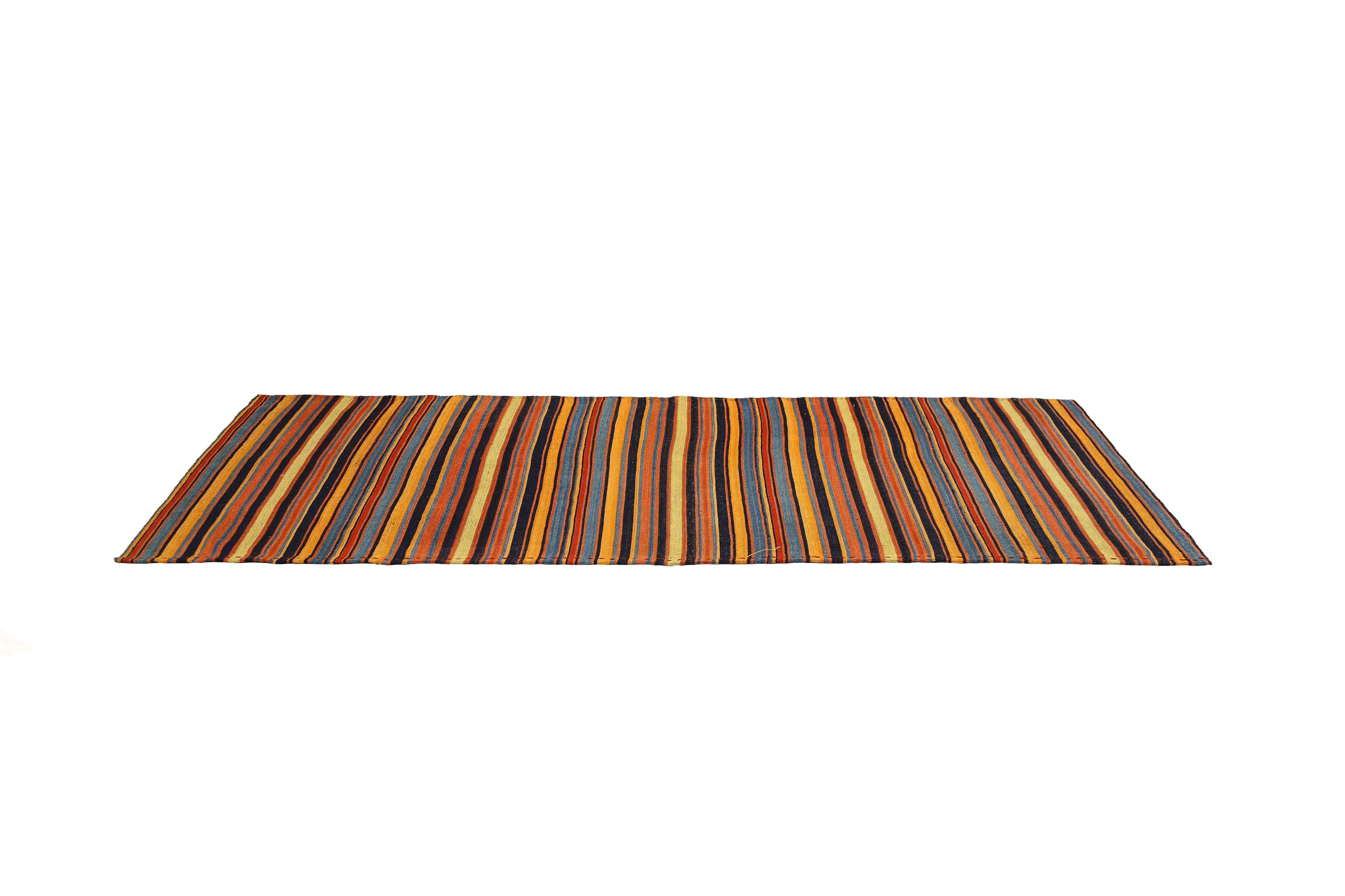 Colorful Turkish Kilim Runner In New Condition For Sale In Dallas, TX