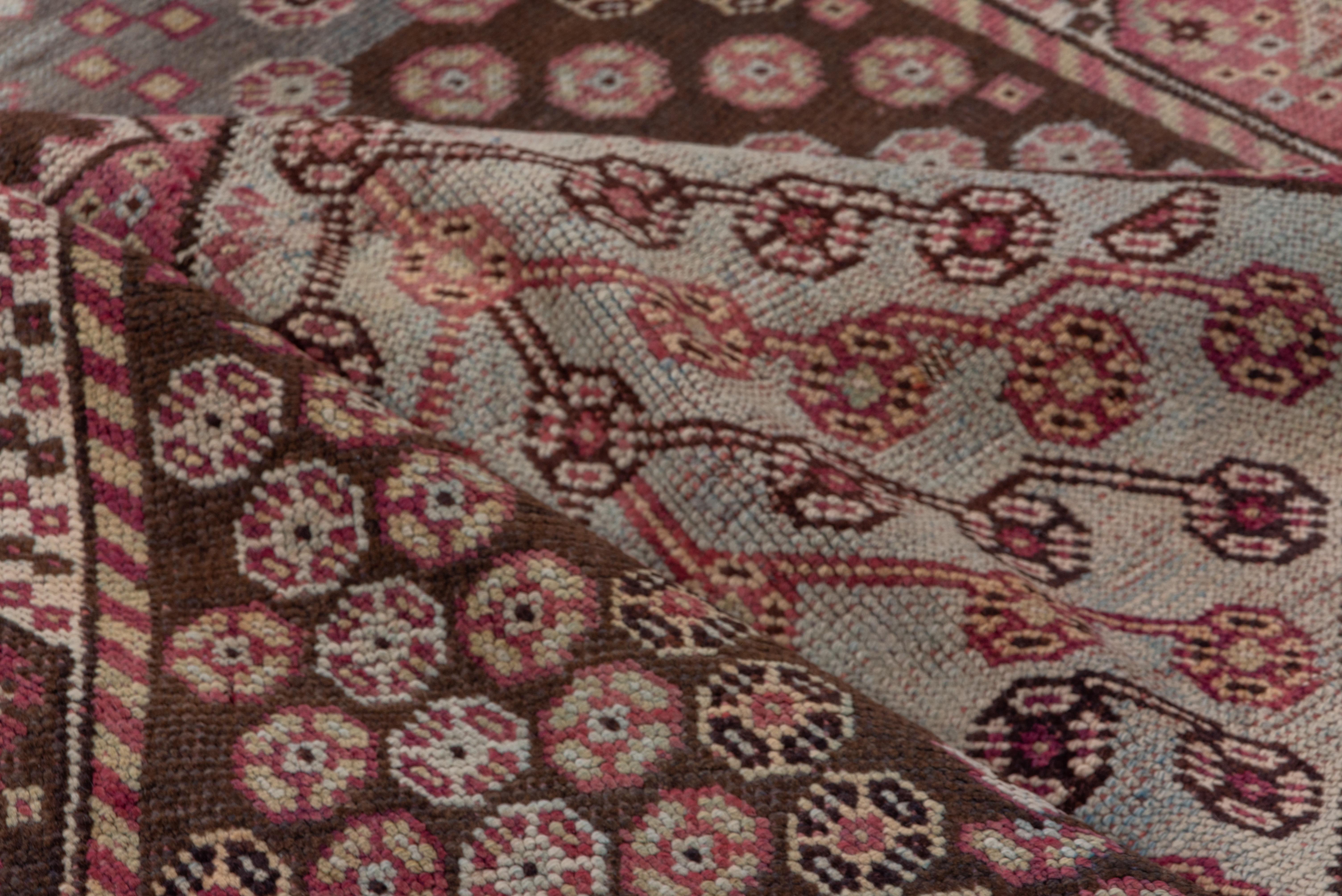 Oushak Tappeto turco Konya colorato, anni '30 circa in vendita