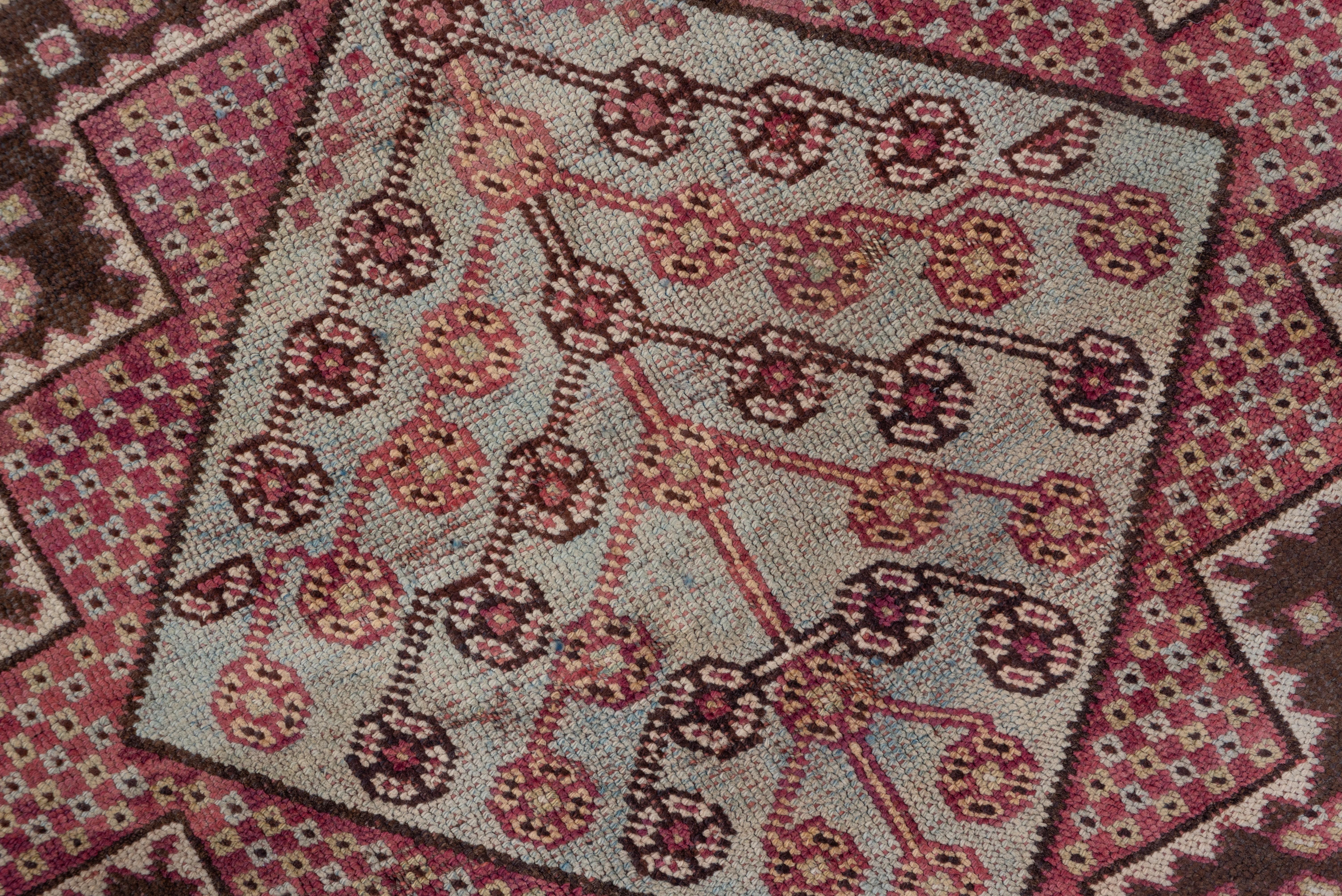 Annodato a mano Tappeto turco Konya colorato, anni '30 circa in vendita