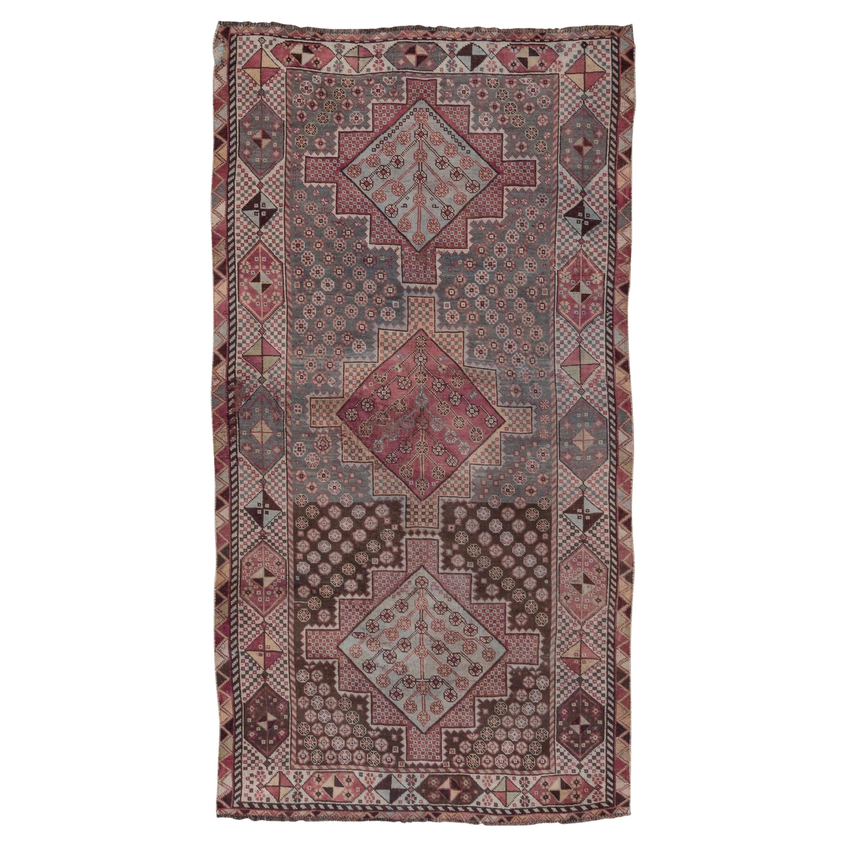 Colorful Turkish Konya Rug, circa 1930s