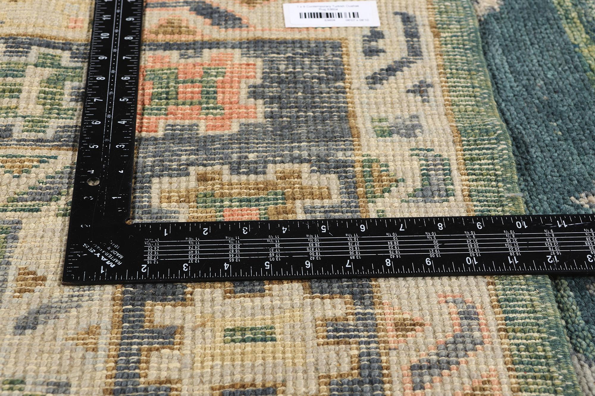 New Contemporary Colorful Turkish Oushak Carpet with Modern Style For Sale 1