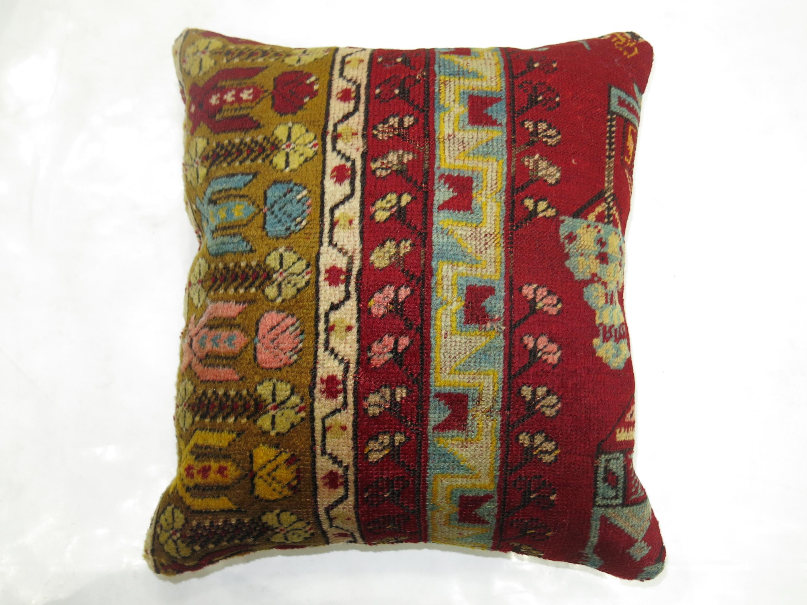 Bohemian Colorful Turkish Rug Pillow