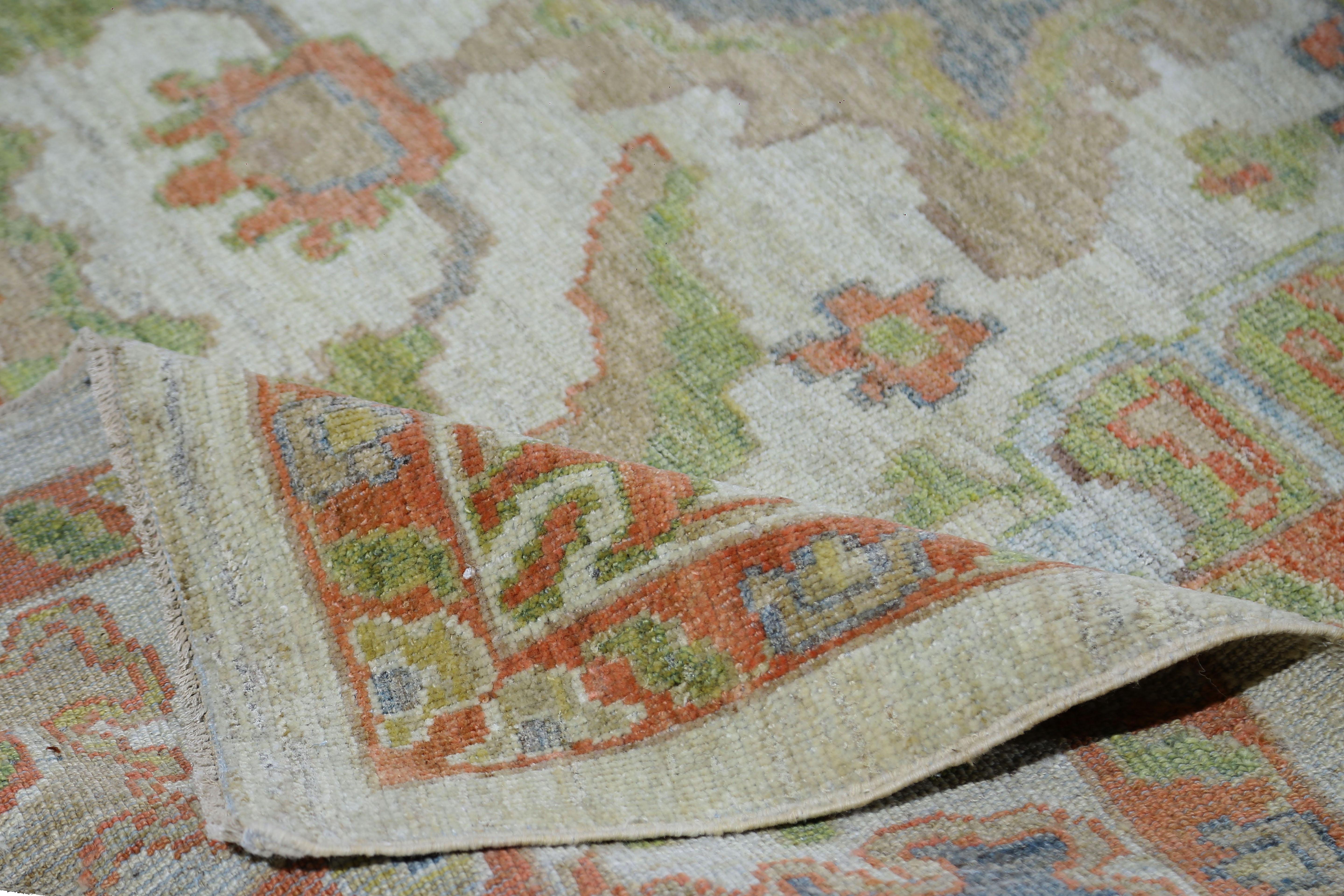 Afghanistan Sultanabad-Teppiche Circa 1990 - Wolle Elfenbein Rot Design - 95510 im Zustand „Hervorragend“ im Angebot in Dallas, TX