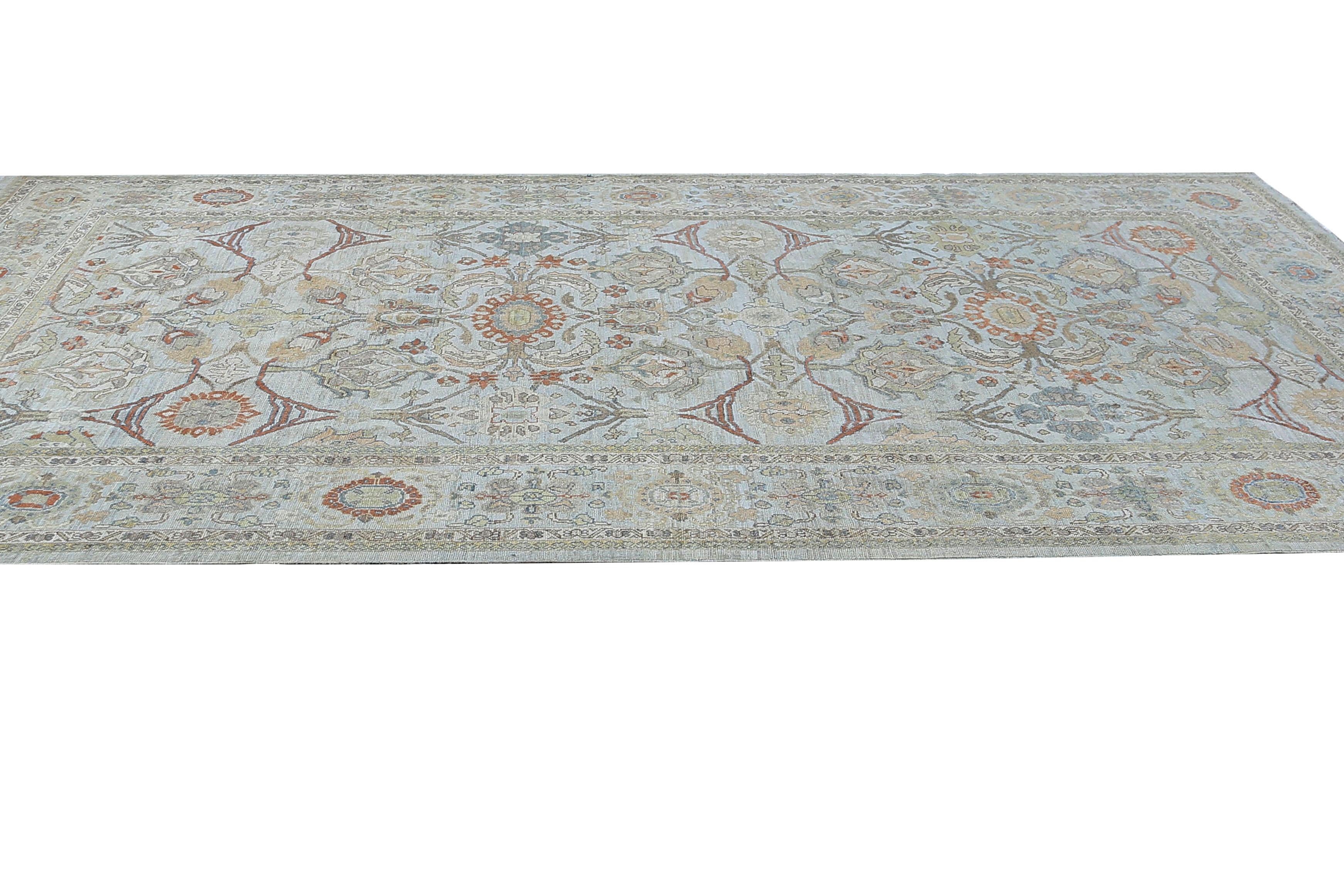 Colorful Turkish Sultanabad Rug For Sale 1
