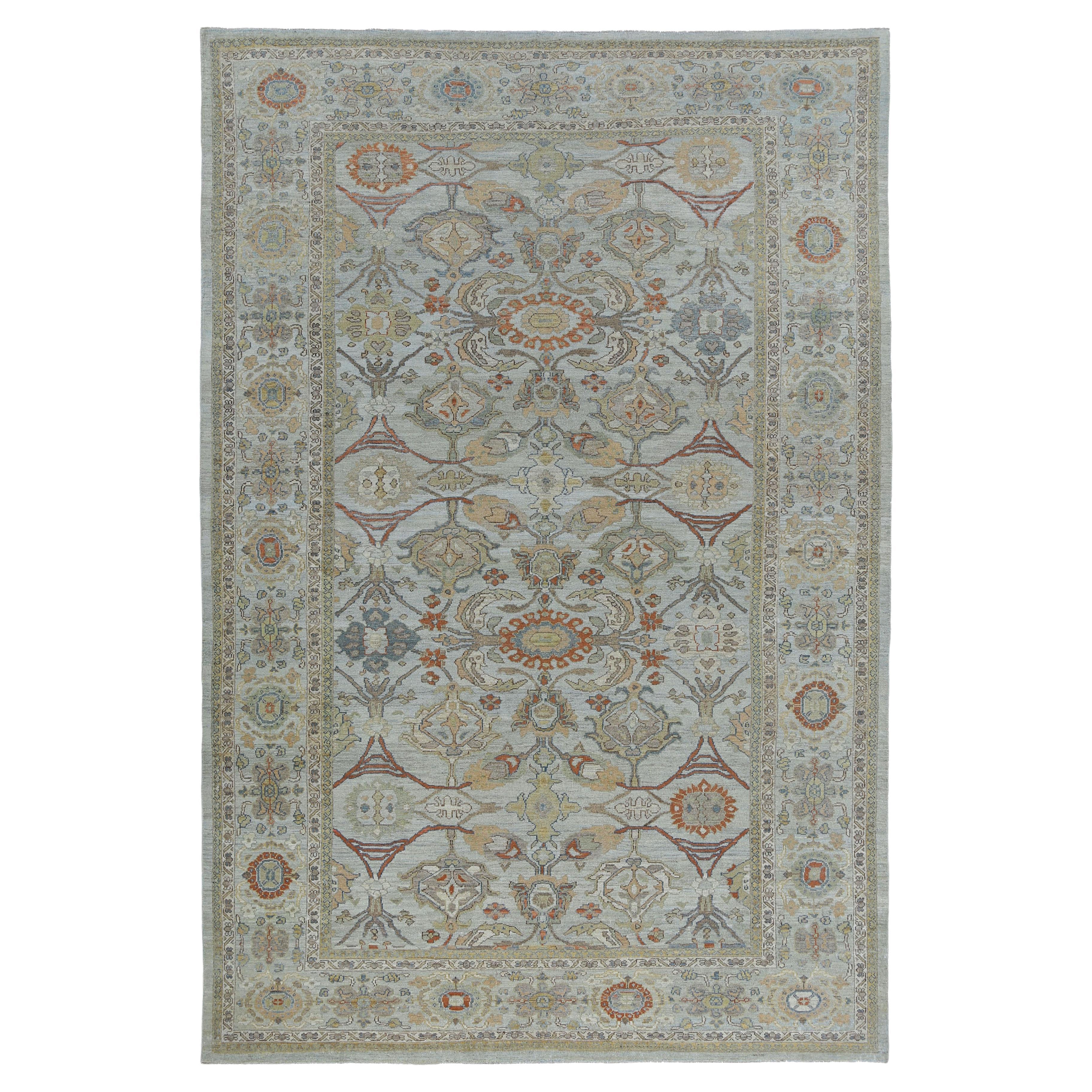 Colorful Turkish Sultanabad Rug For Sale