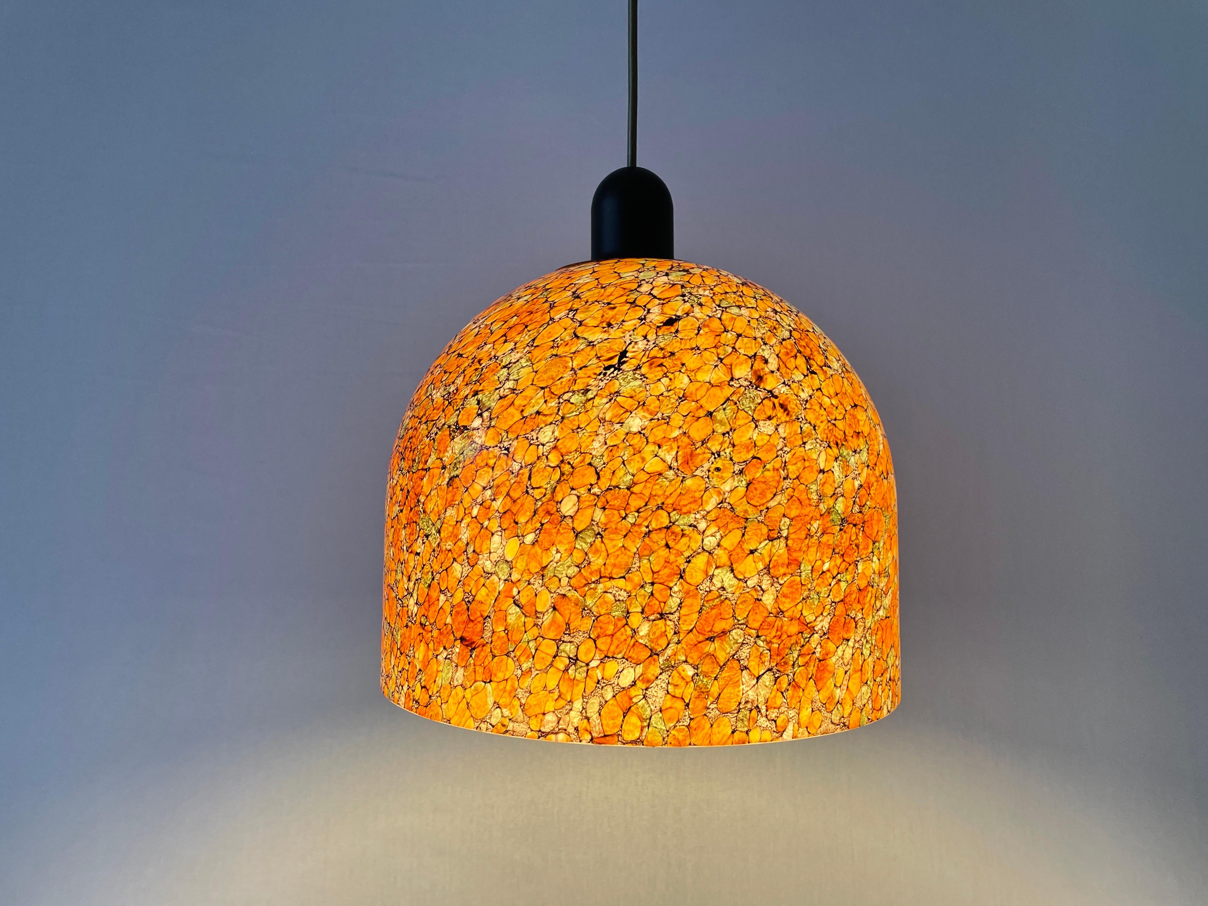 Colorful Unique Art Glass Ceiling Lamp by Peill Putzler, 1960s, Germany For Sale 3