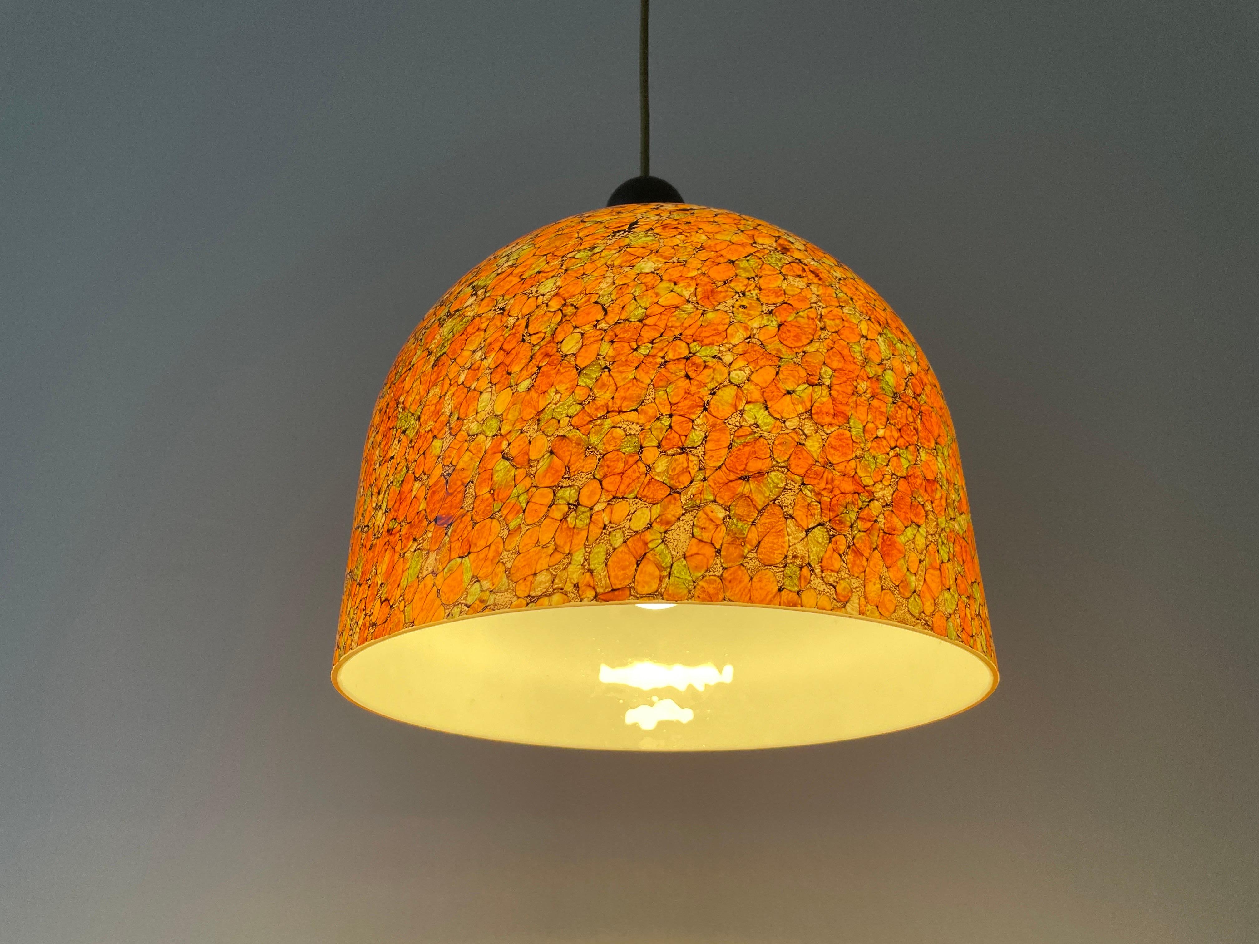 Colorful Unique Art Glass Ceiling Lamp by Peill Putzler, 1960s, Germany For Sale 4