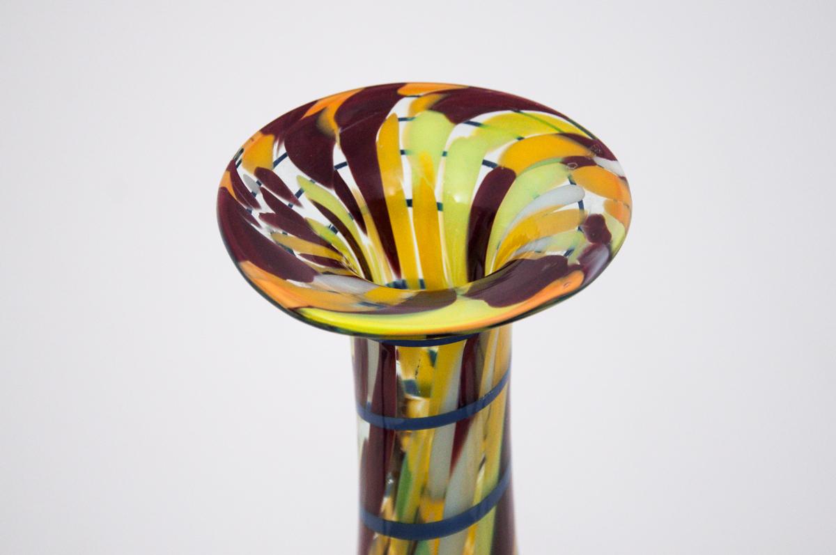 Polish Colorful Vase, Poland, 1960s For Sale