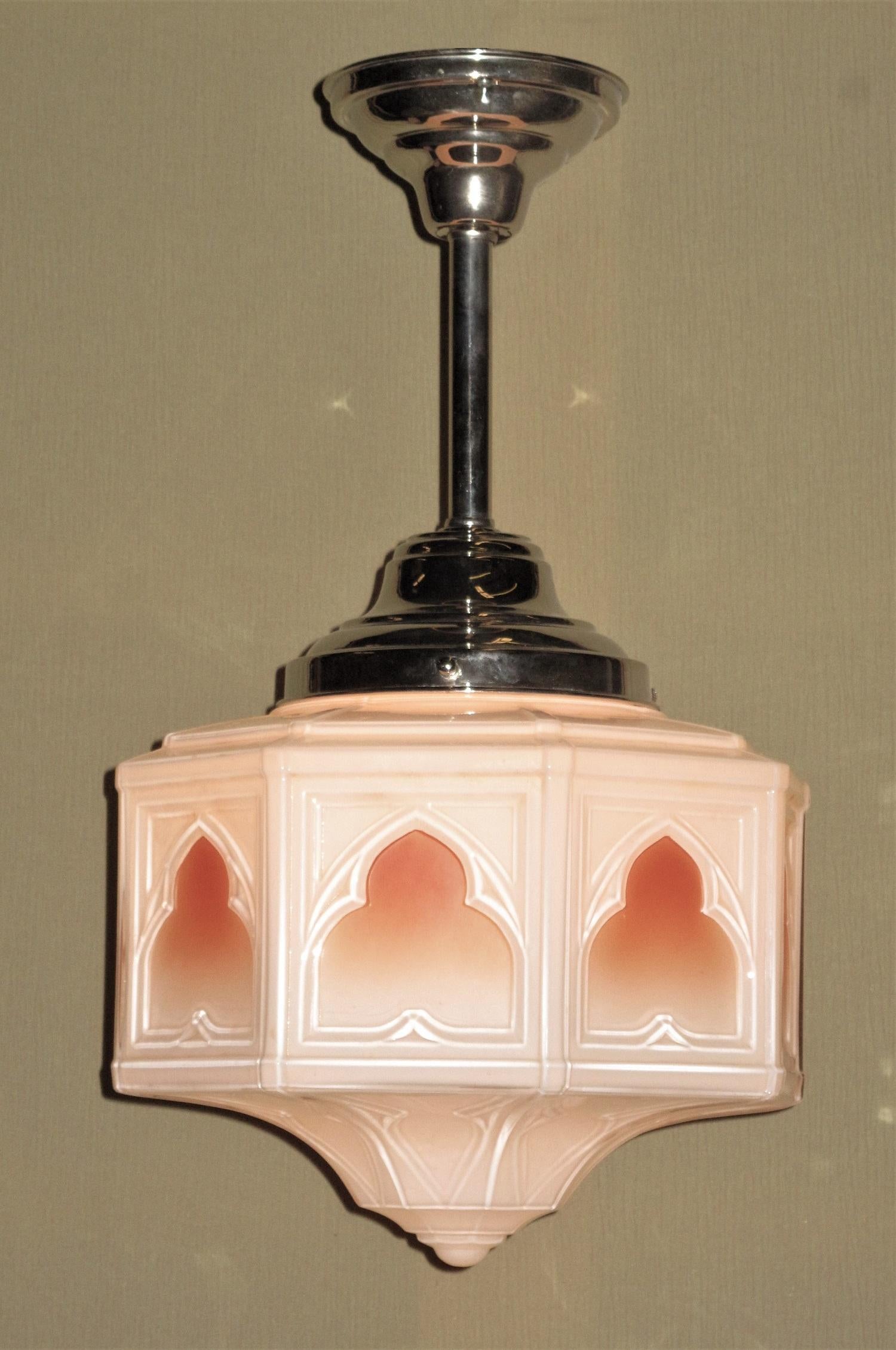 Other Colorful Vintage Fixture Moorish Arches and Trinity Star, Mid 1920s For Sale