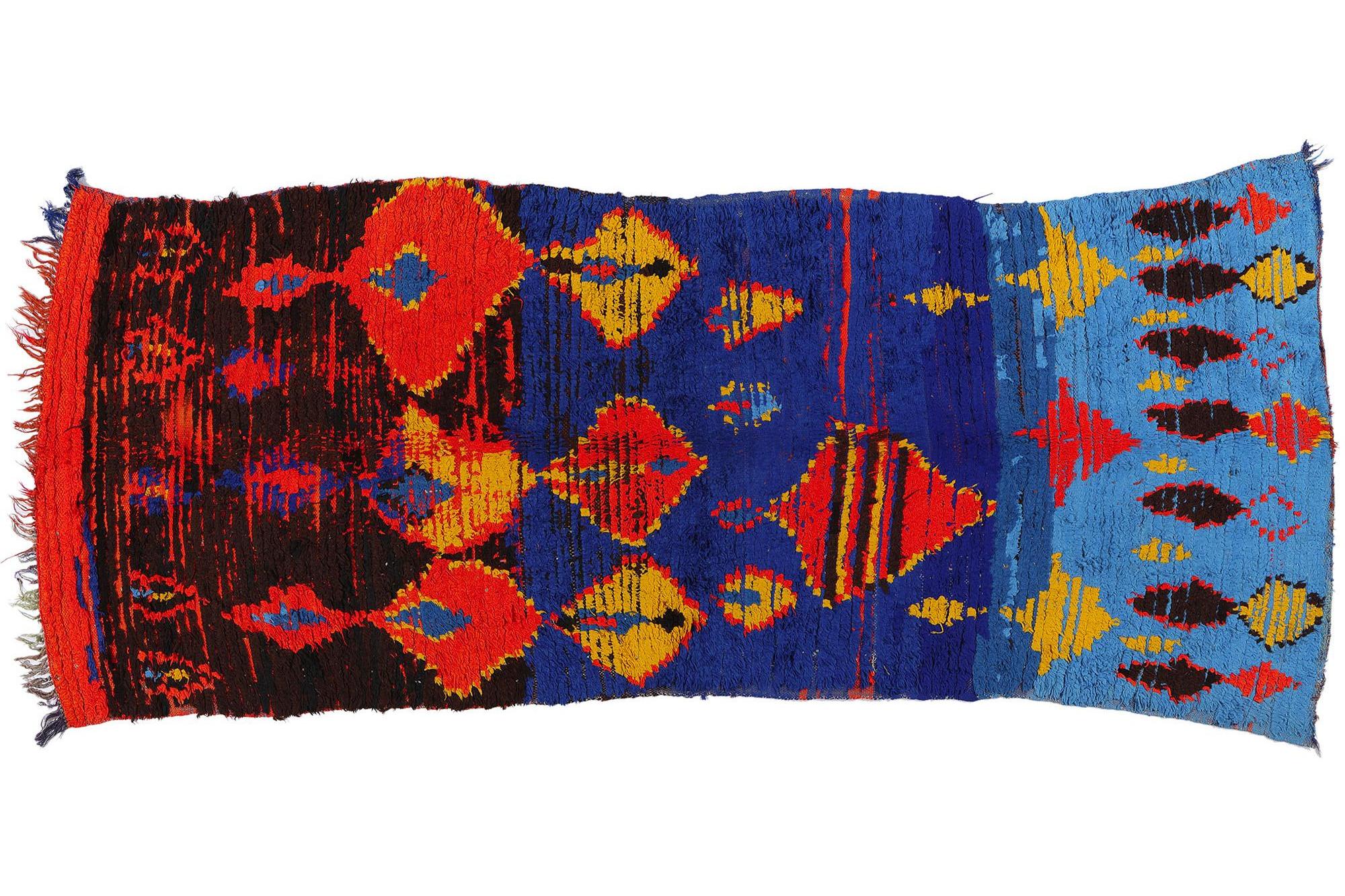 Tapis Azilal marocain coloré, Maximalist Boho rencontre l'enchantement tribal en vente 2