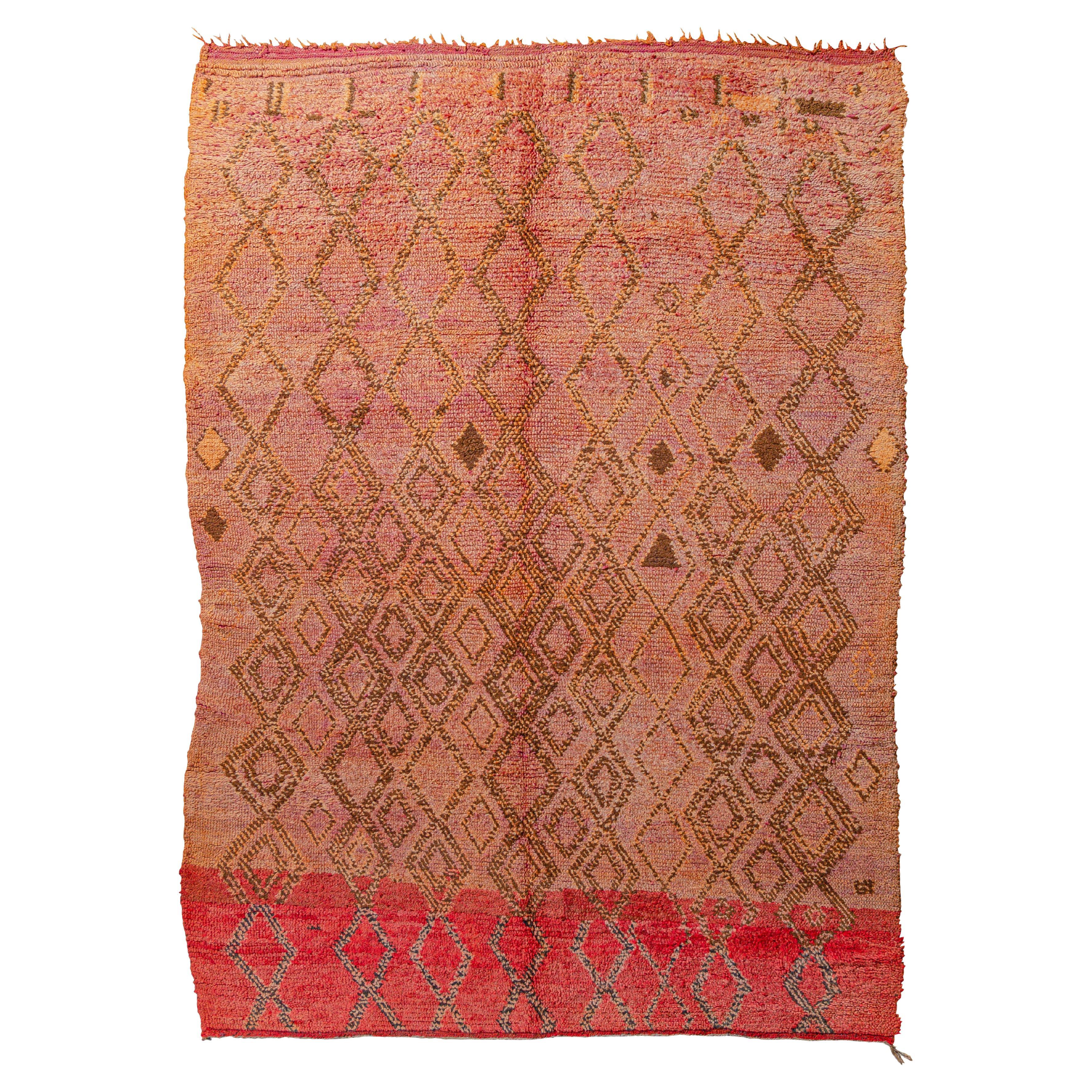 Tapis marocain vintage coloré Beni M'Rirt Curated By Breuckelen Berber en vente