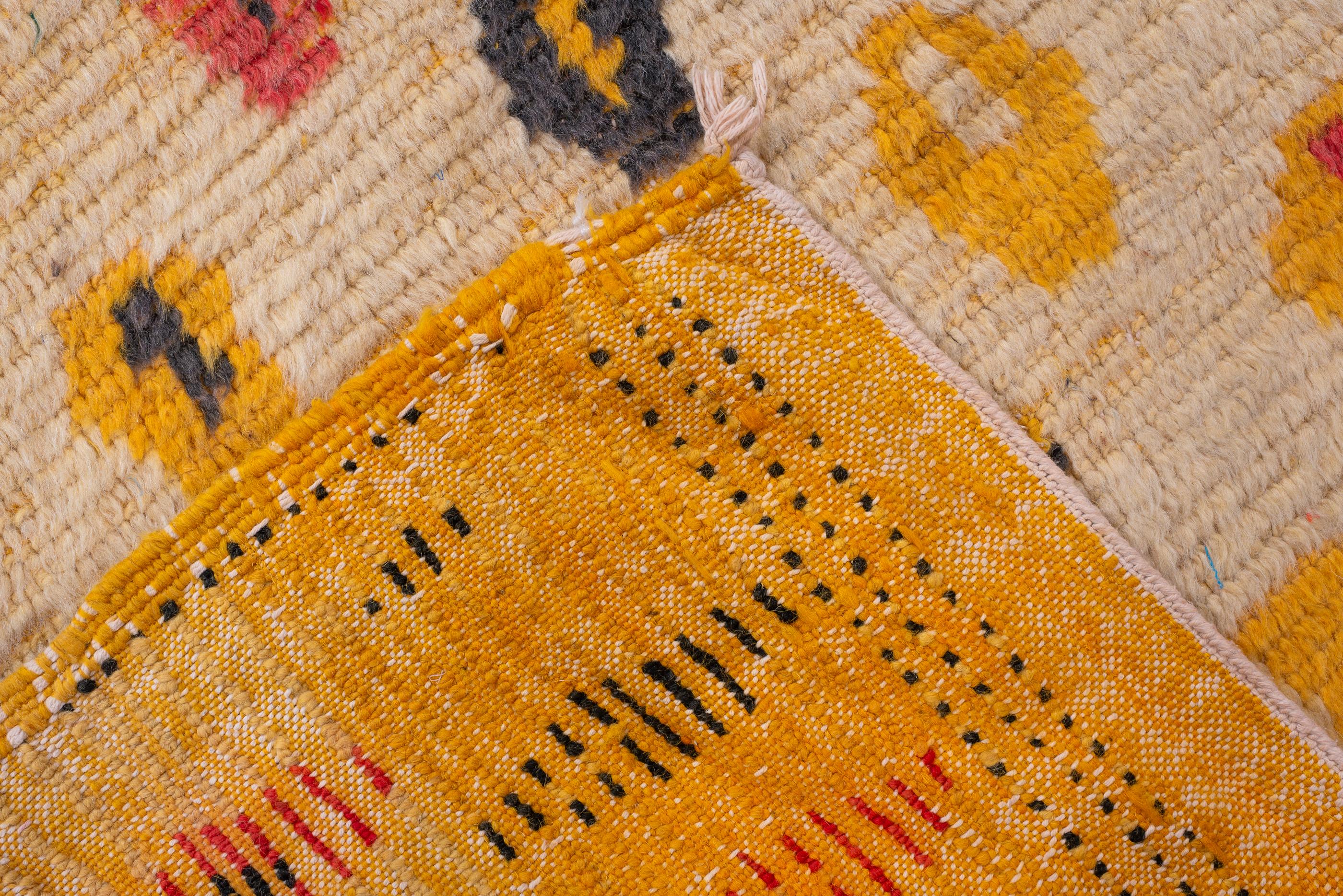 Wool Colorful Vintage Moroccan Rug For Sale