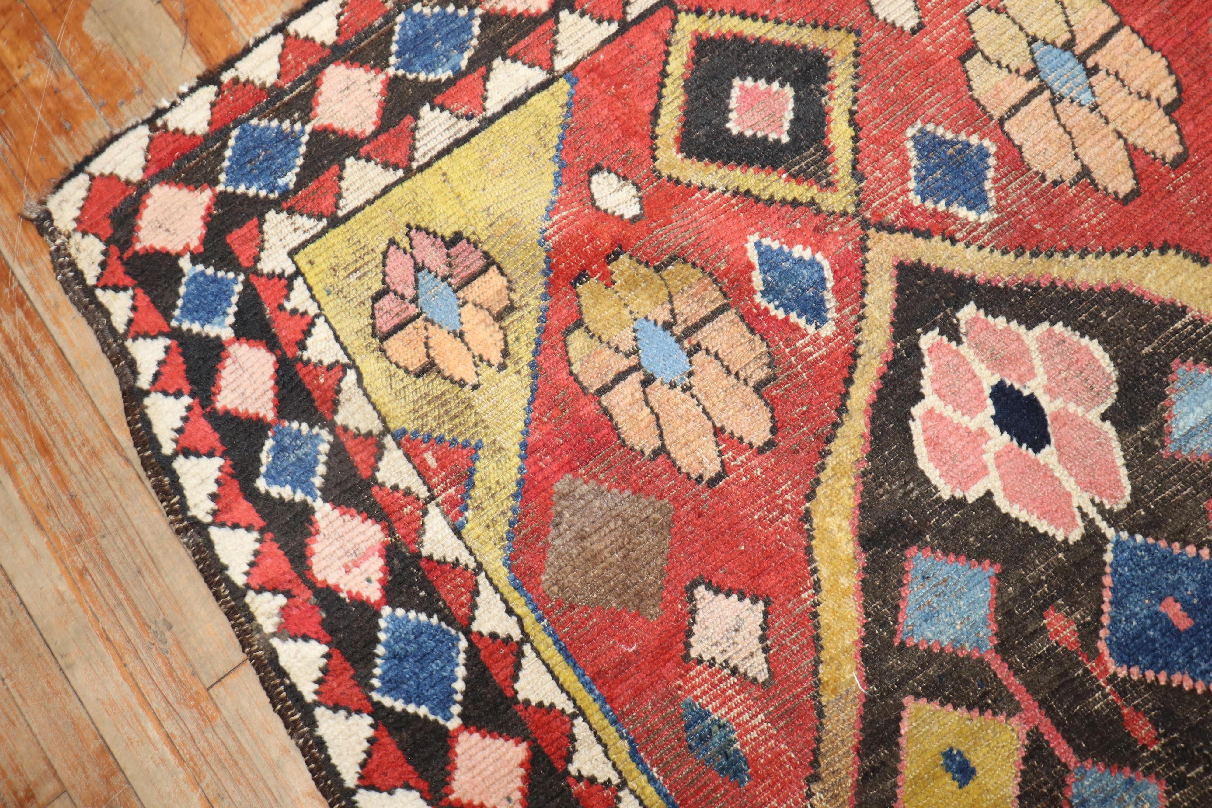 Wool Colorful Vintage Persian Gabbeh Rug For Sale