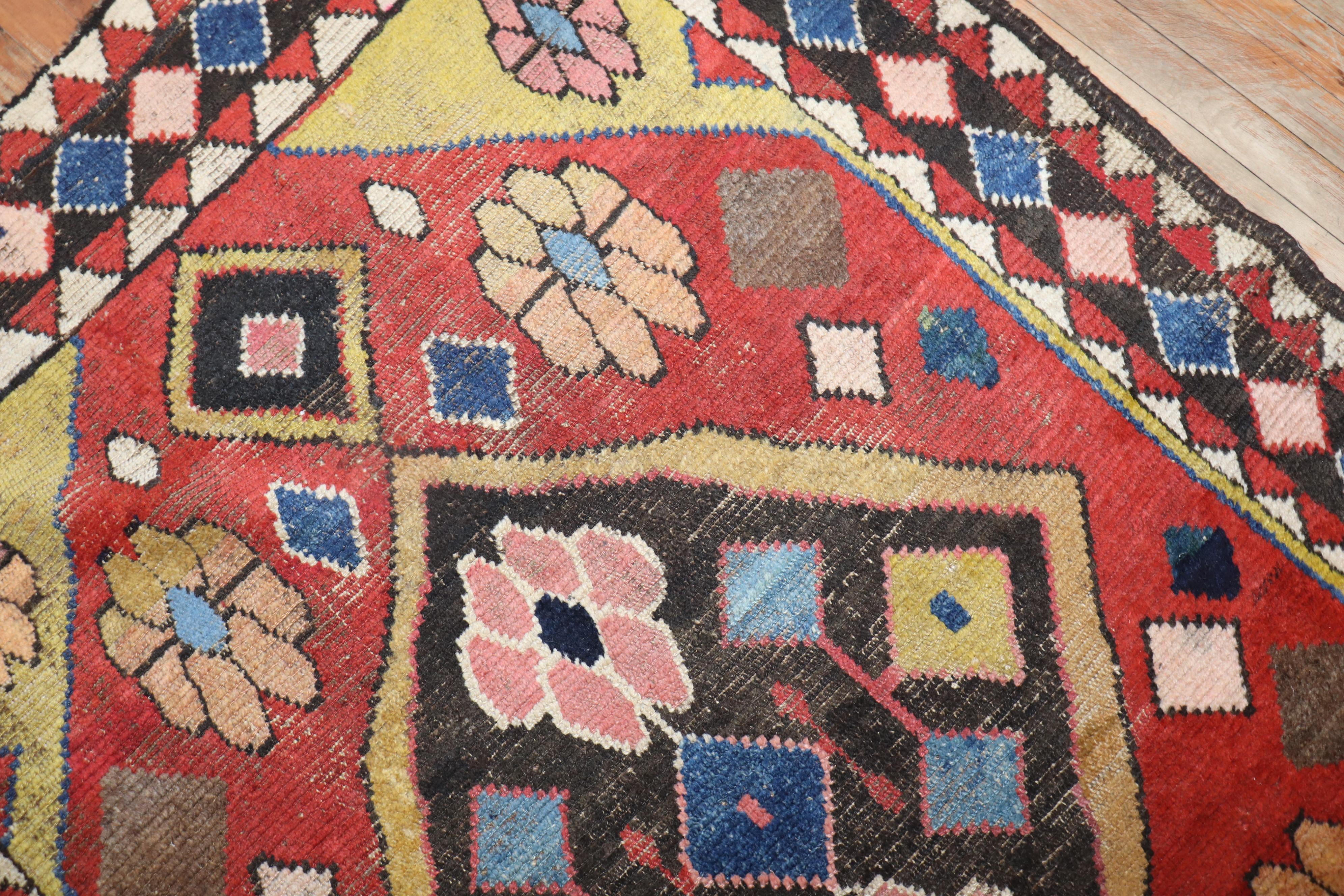 Colorful Vintage Persian Gabbeh Rug For Sale 2