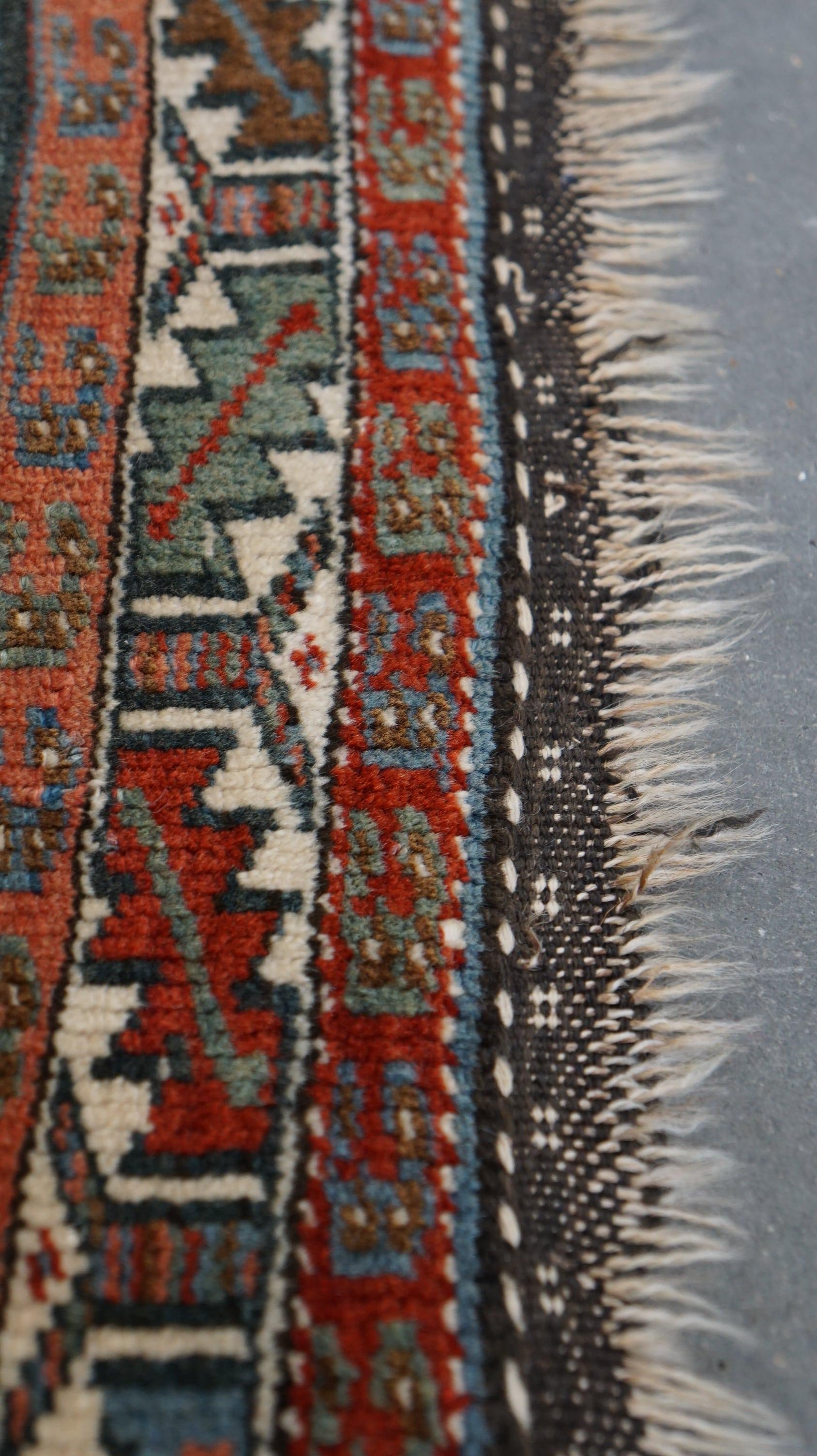 Bunter Vintage-Teppich/ Läufer im orientalischen Stil 102x38cm (Baumwolle) im Angebot