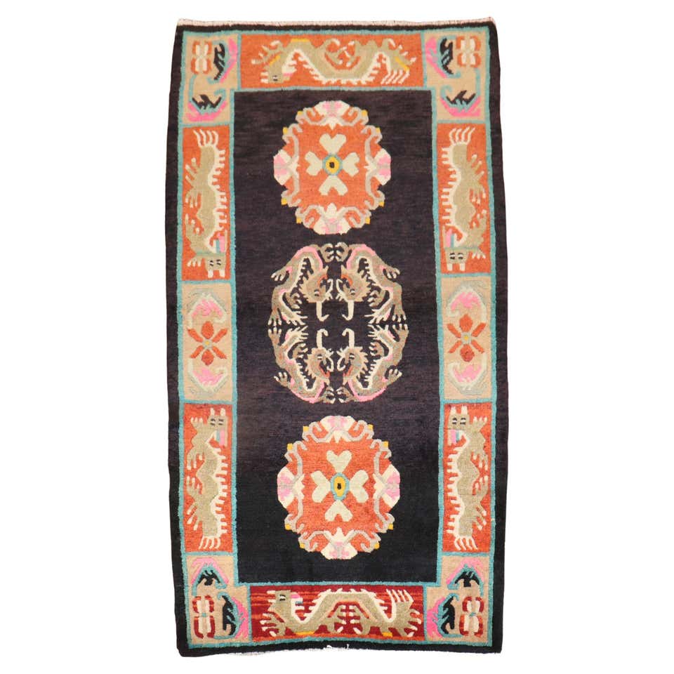 Vintage Tibetan Rug For Sale at 1stDibs