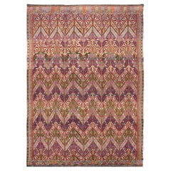 Bordado turco vintage de colores en tejido plano con diseño de rombos
