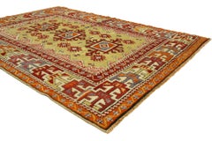 Colorful Vintage Turkish Oushak Rug