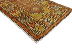 Colorful Vintage Turkish Oushak Rug
