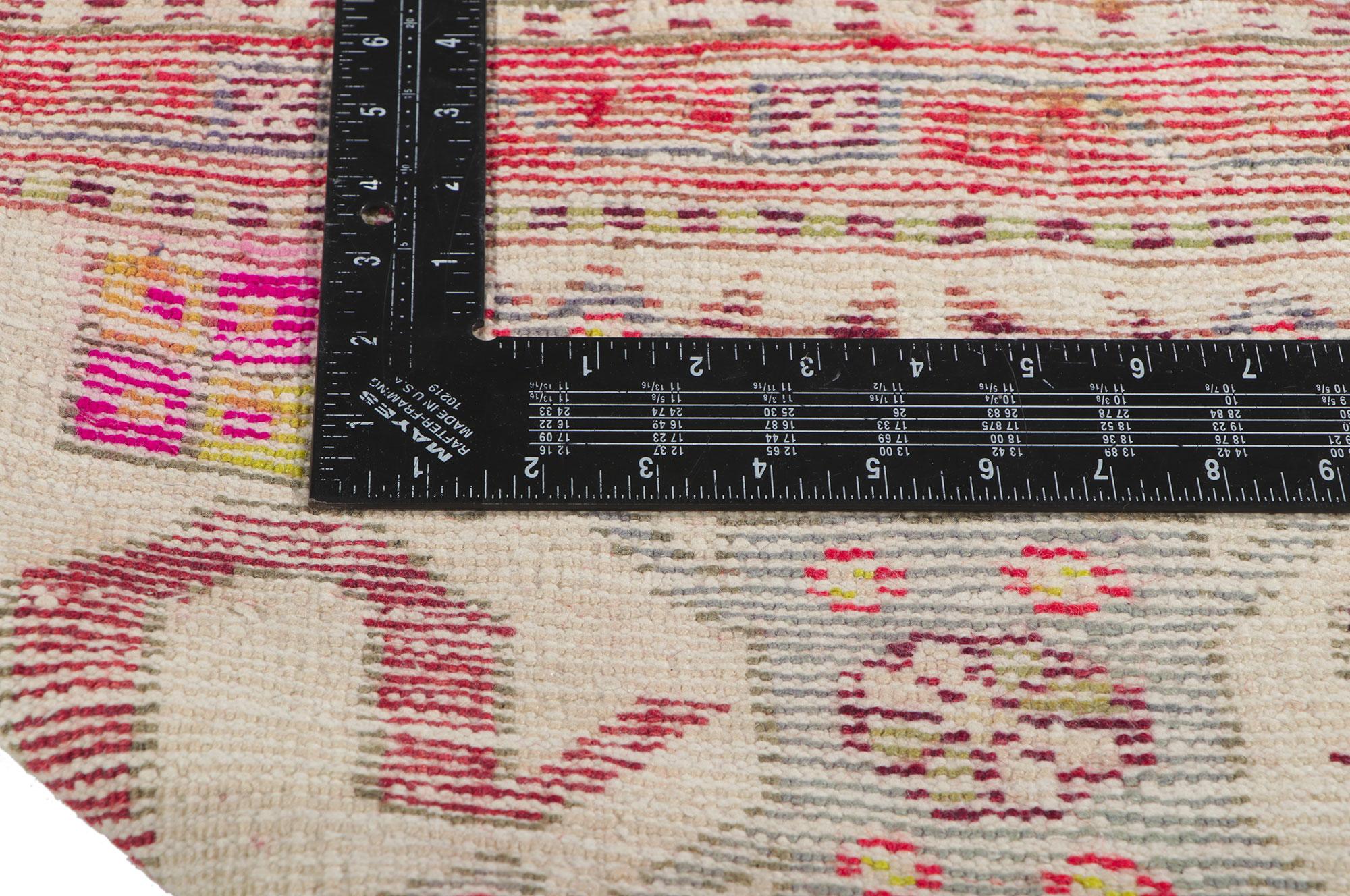 20th Century Colorful Vintage Turkish Oushak Rug For Sale
