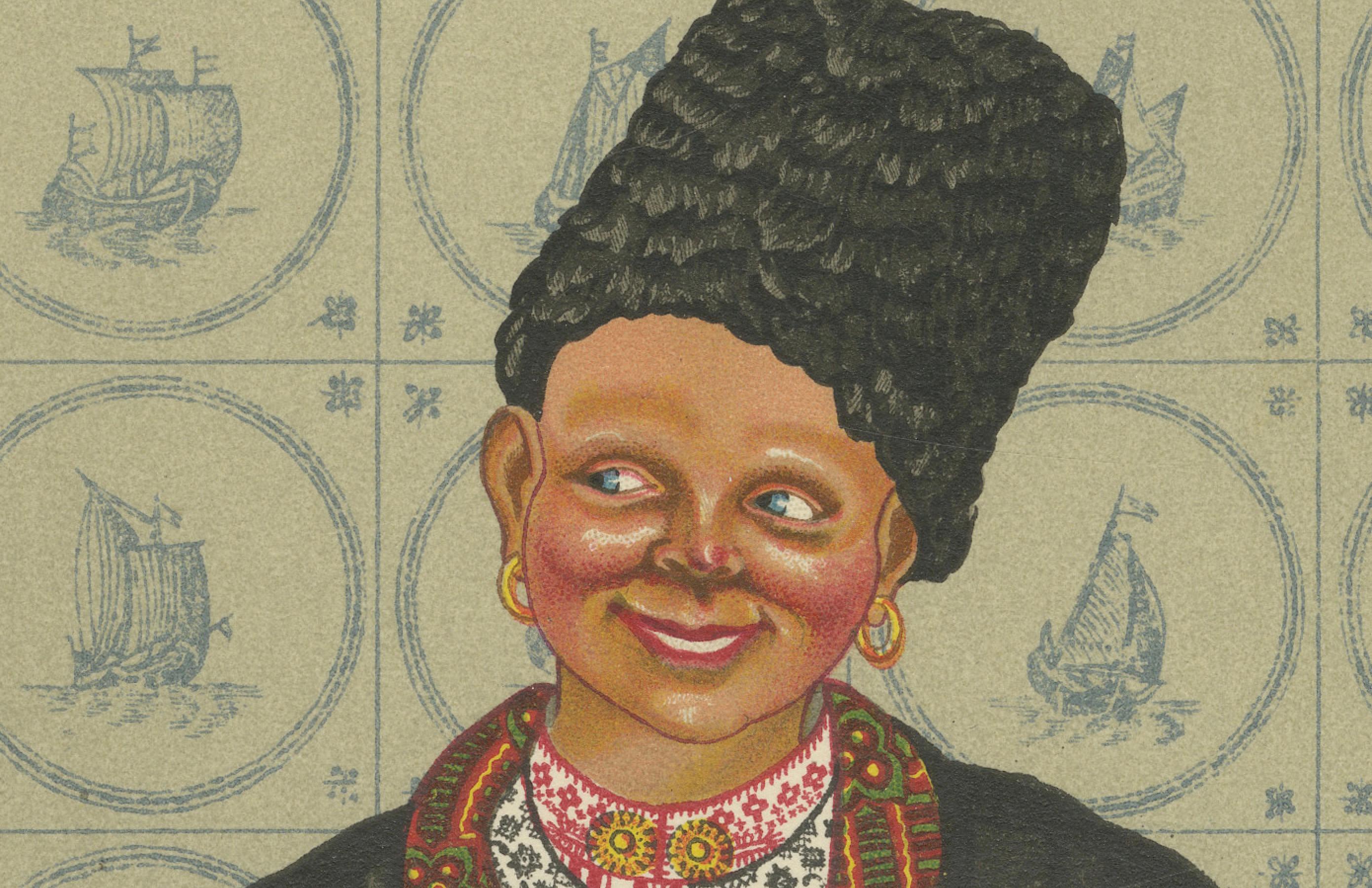 Costume de mariage Volendam coloré, 19e siècle - Gravure ancienne sur costume hollandais en vente 3