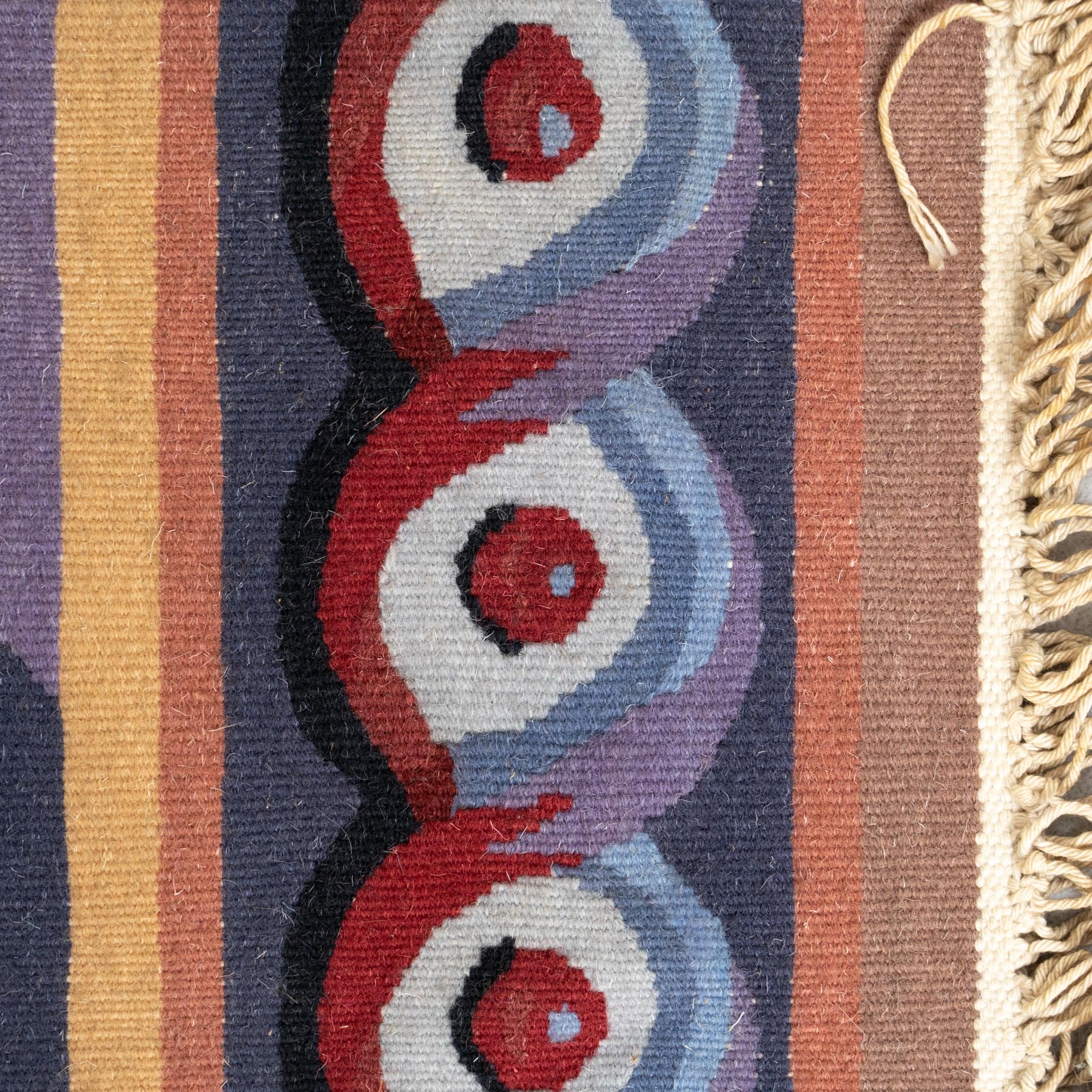 Colorful Wall Tapestry – Geometric Composition from the 70s For Sale 3