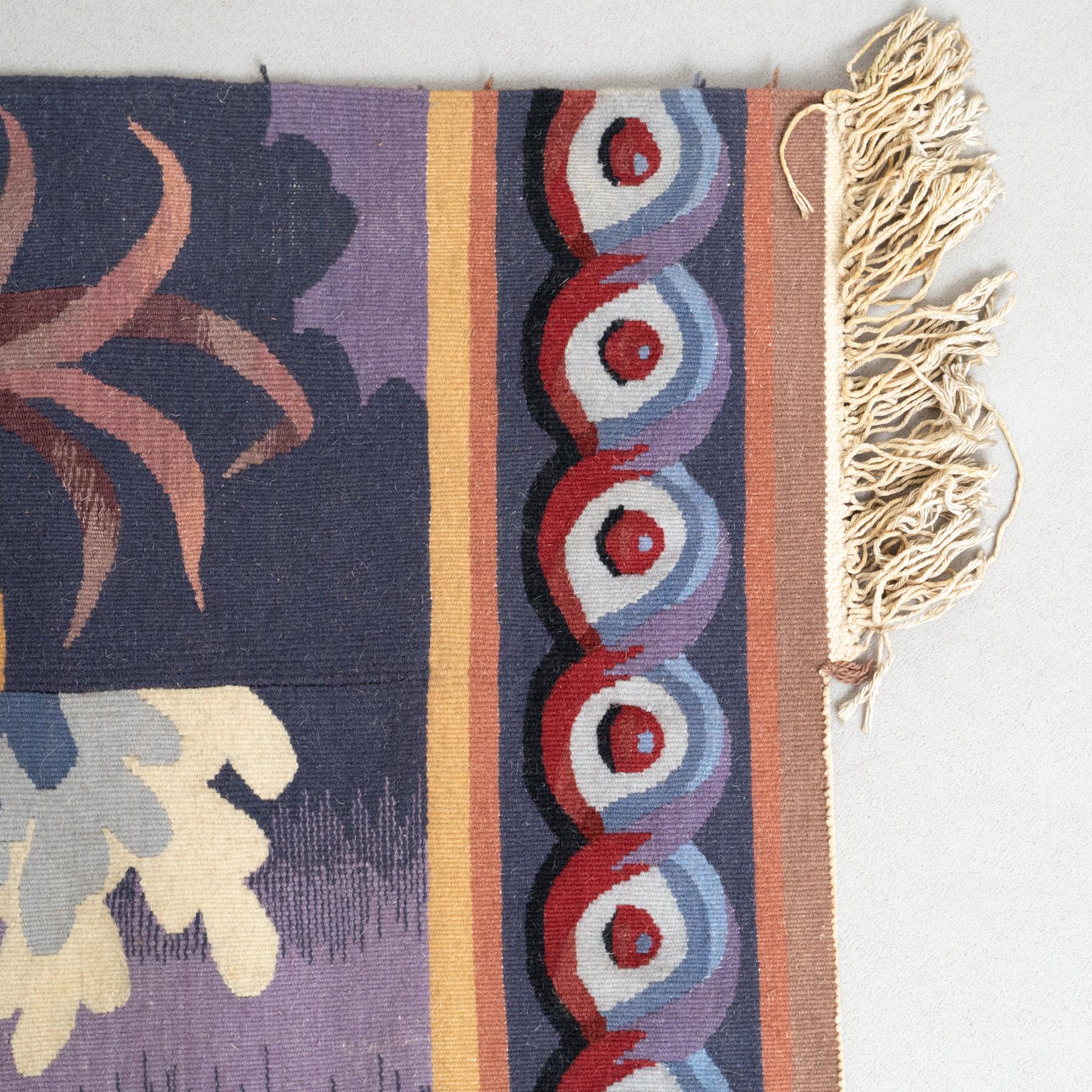 Colorful Wall Tapestry – Geometric Composition from the 70s In Good Condition For Sale In Barcelona, ES