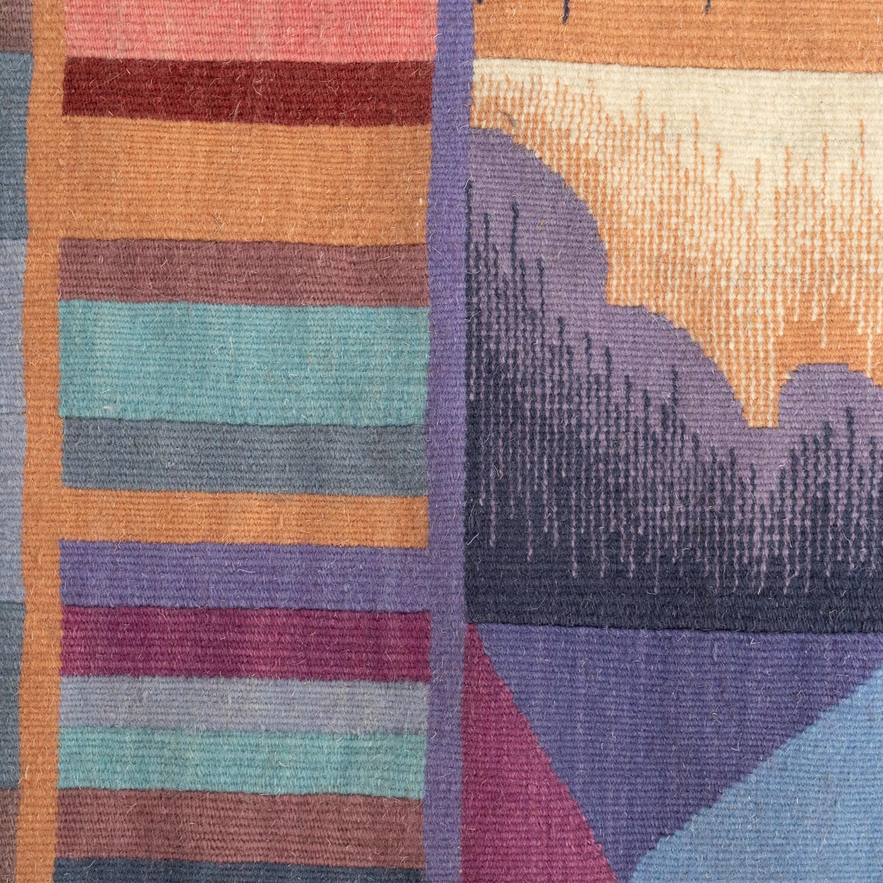 Colorful Wall Tapestry – Geometric Composition from the 70s For Sale 1