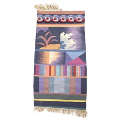 Colorful Wall Tapestry – Geometric Composition from the 70s