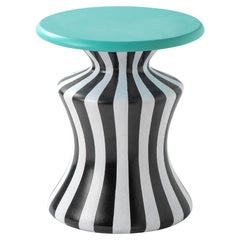 Colorful Weather-Resistant Fiberglass Outdoor Side Table, Nubian Baba Doll