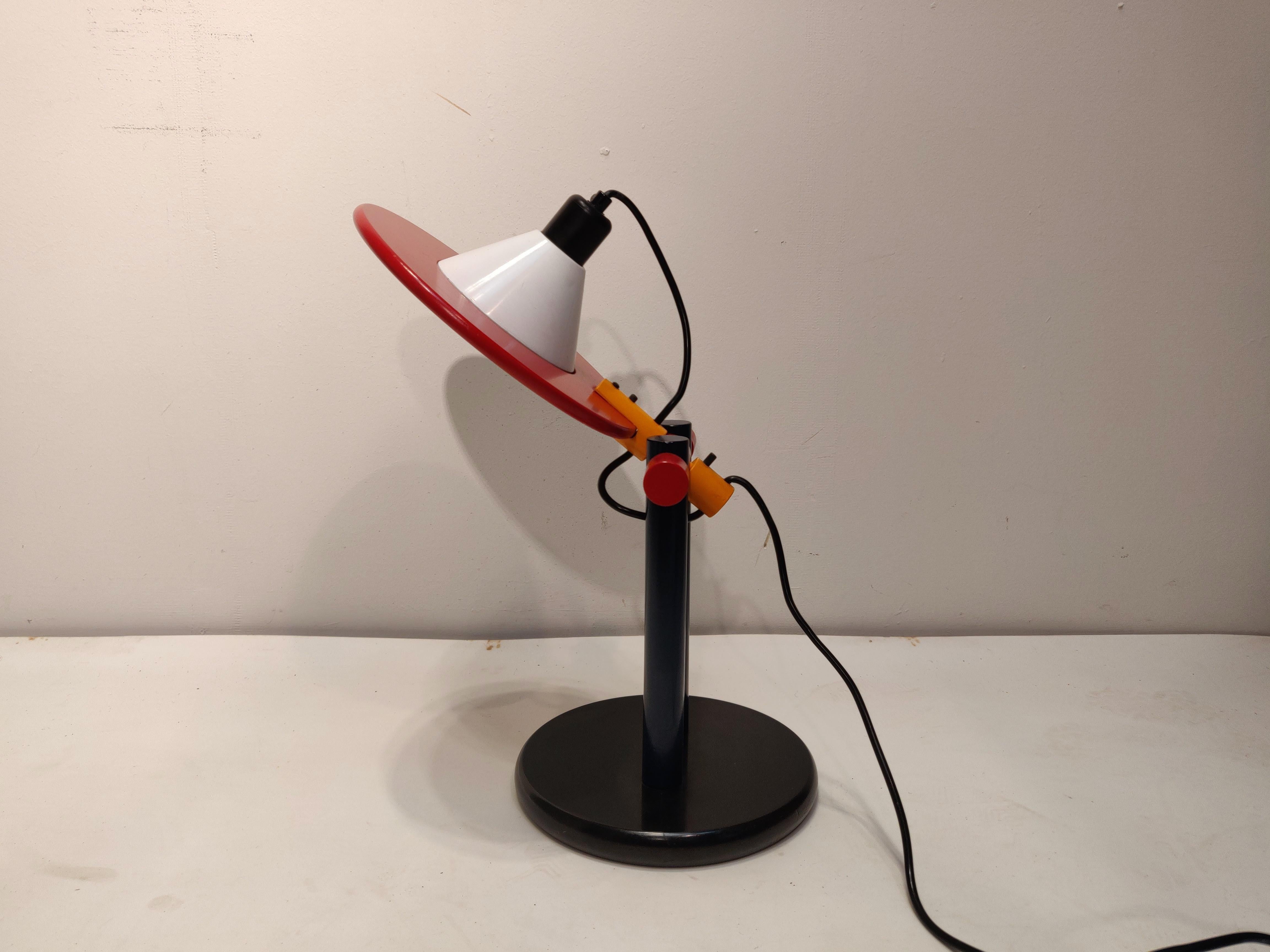 “Colorín is a lamp that was dreamed rather than designed. At that time, I designed wooden toys (construction toys, vehicles) for small children, using turned woods lacquered in basic colours and assembled with simple systems such as rods, dowels…,”