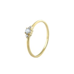 Colorless Moissanite Ring, Anniversary Promise Ring, Round Moissanite Wedding