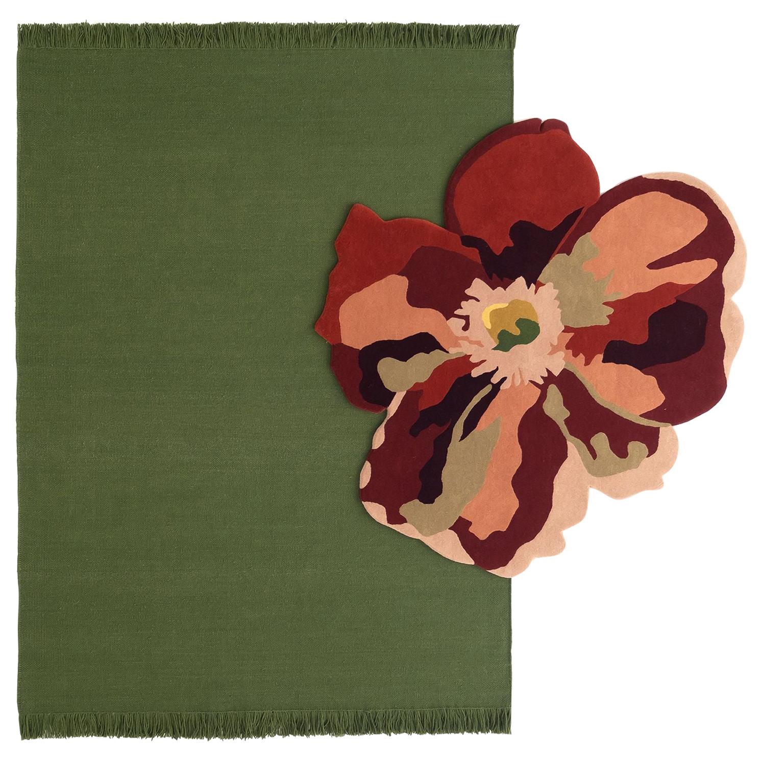 NEW Colors Basil Dhurrie Standard Natural Wool Rug by Nani Marquina For Sale at 1stDibs