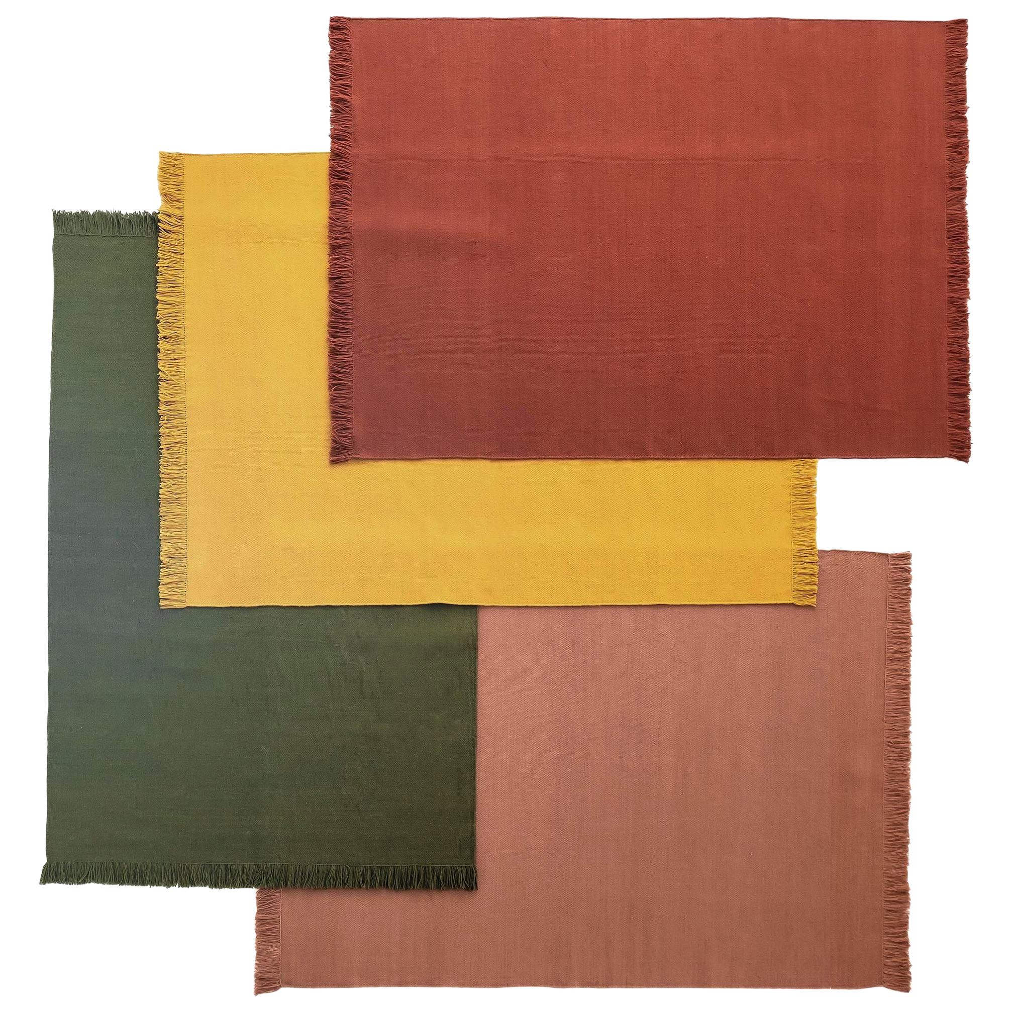 NEW - Colors Safron Dhurrie Standard Natural Wool Rug by Nani Marquina