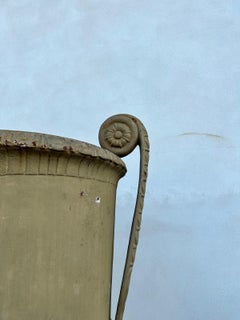 Colossal 200 cm Italian Vases – Magnificent Iron and Marble Masterpieces