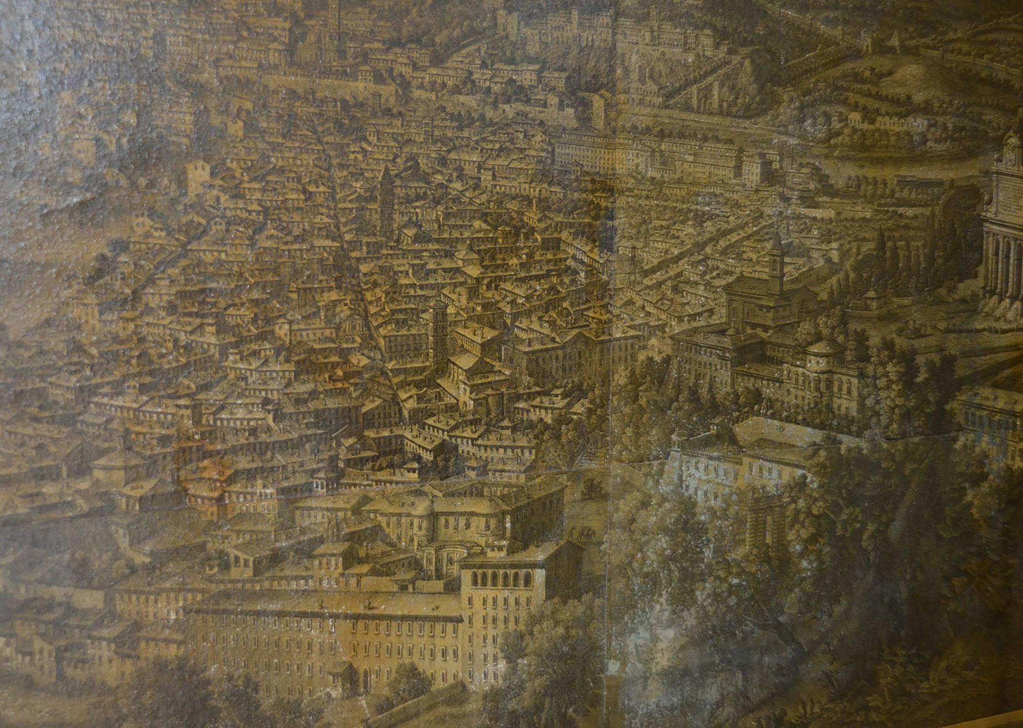 Italian Monumental Antique Panorama of Rome by Giuseppe Vasi, 1765