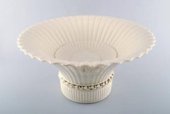 Colossal Art Deco Arno Malinowski, Royal Copenhagen, Blanc de Chine Fruit Bowl