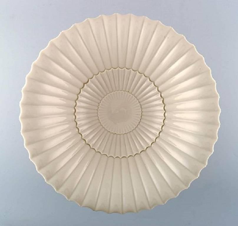 Mid-20th Century Colossal Art Deco Arno Malinowski, Royal Copenhagen, Blanc de Chine Fruit Bowl