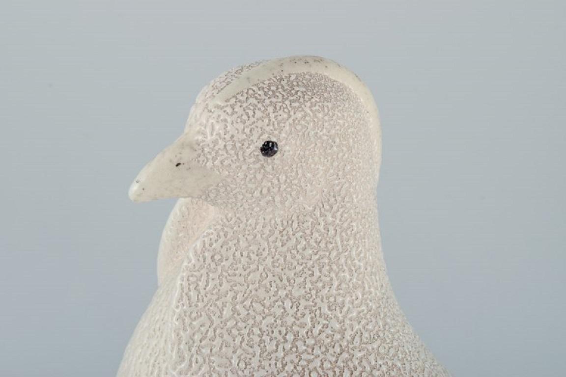 Mid-20th Century Colossal Art Deco Sèvres sculpture of a white pheasant in earthenware.