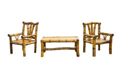 Colossal Bamboo Coffee Table & Side Chairs