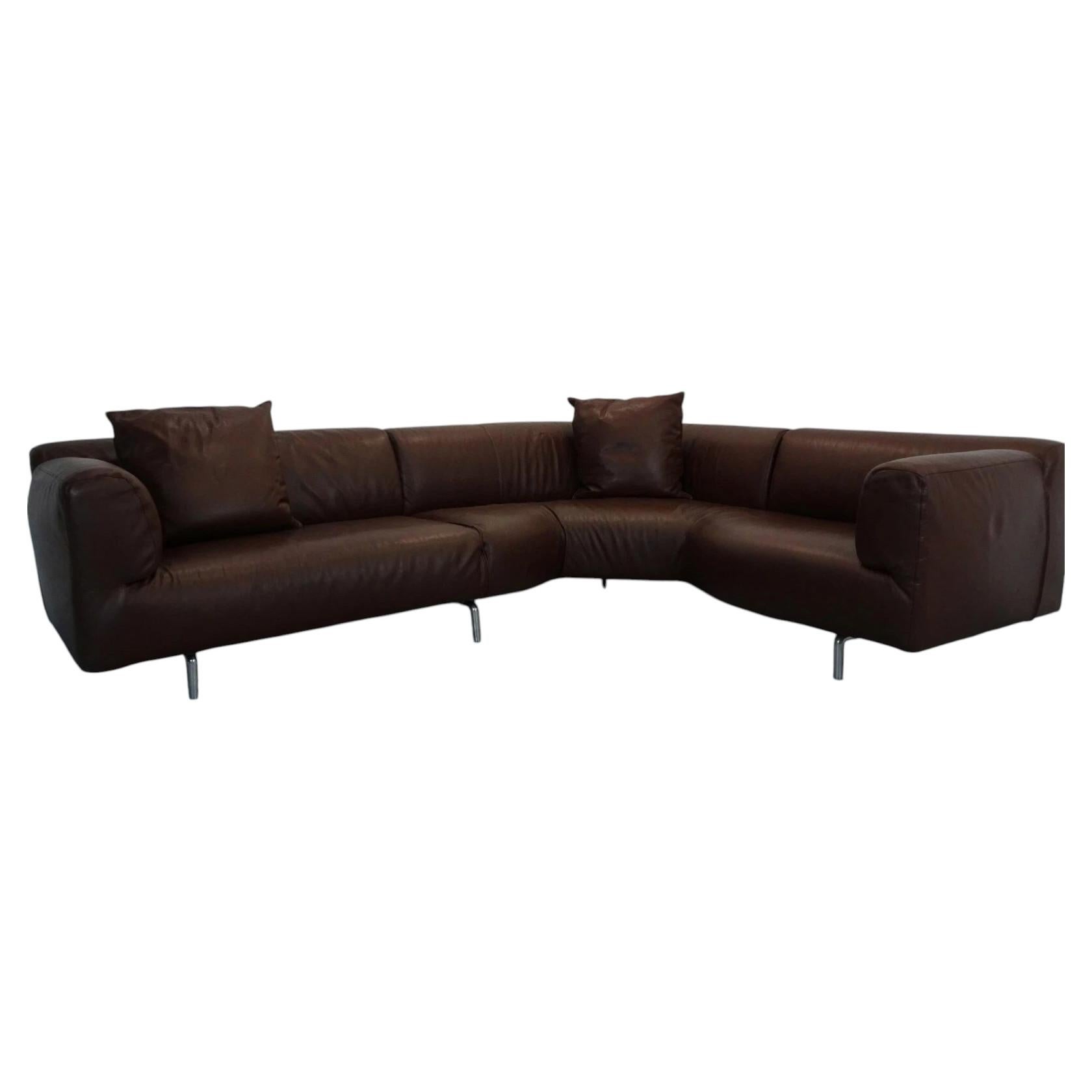 Colossal Cassina Met Modular Corner Sofa by Piero Lissoni in Premium Leather For Sale