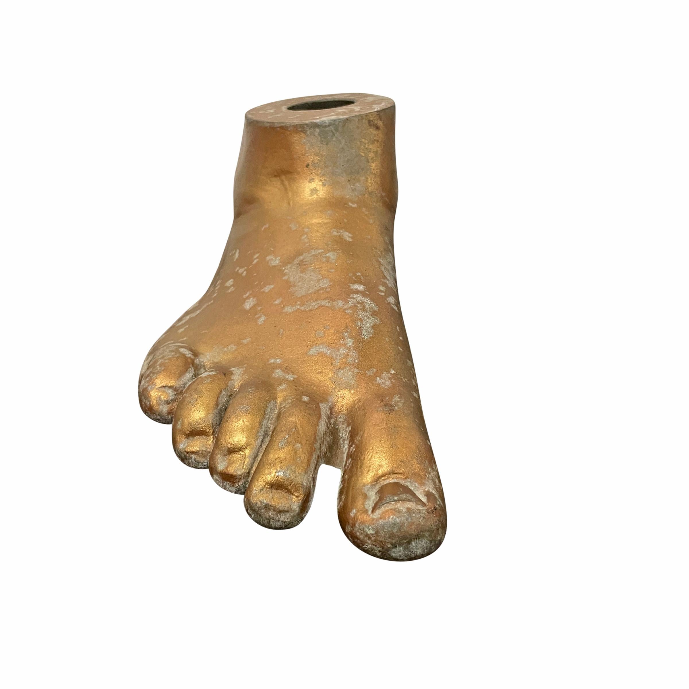 Metal Colossal Gilt Foot