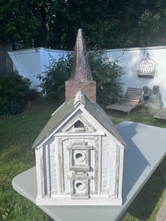 Colossal Handmade Folk Art Church Birdhouse