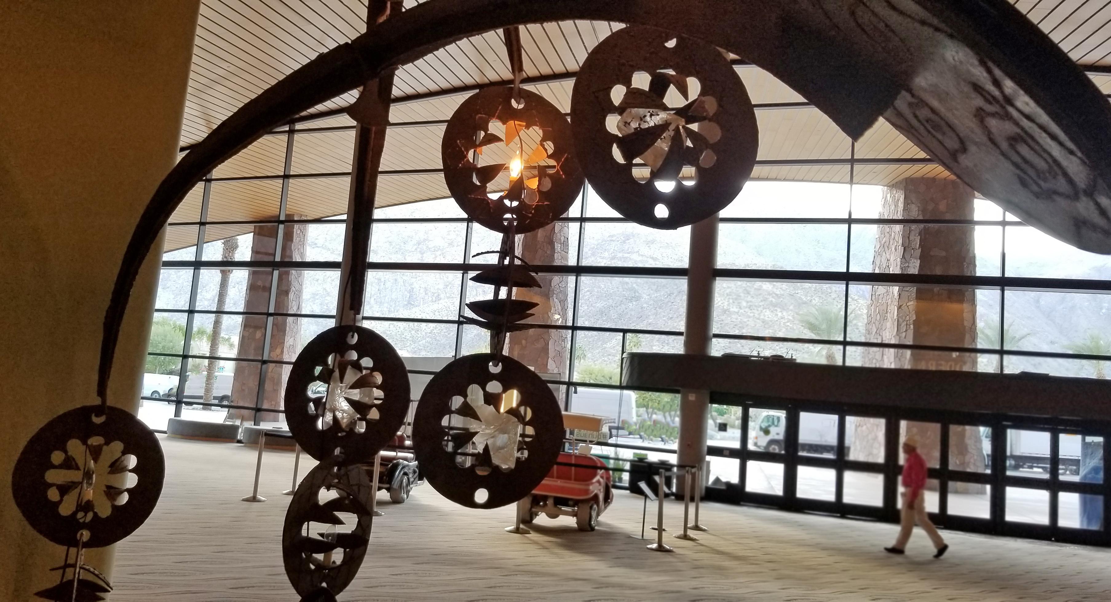North American Colossal Illuminated Brutalist Mobile Sculpture by Gene Montez Flores