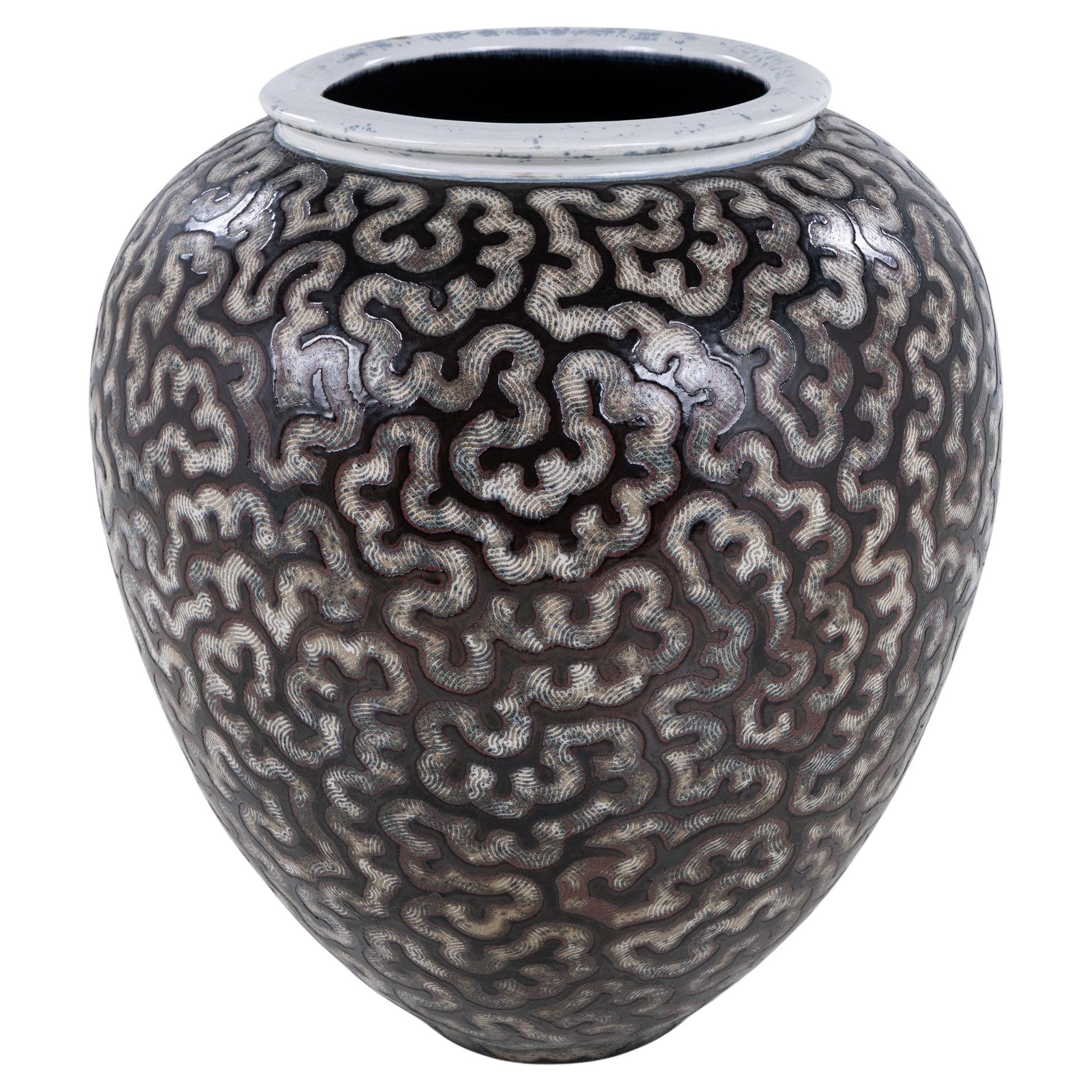 Vaso colossale in gres di Per Weiss in vendita