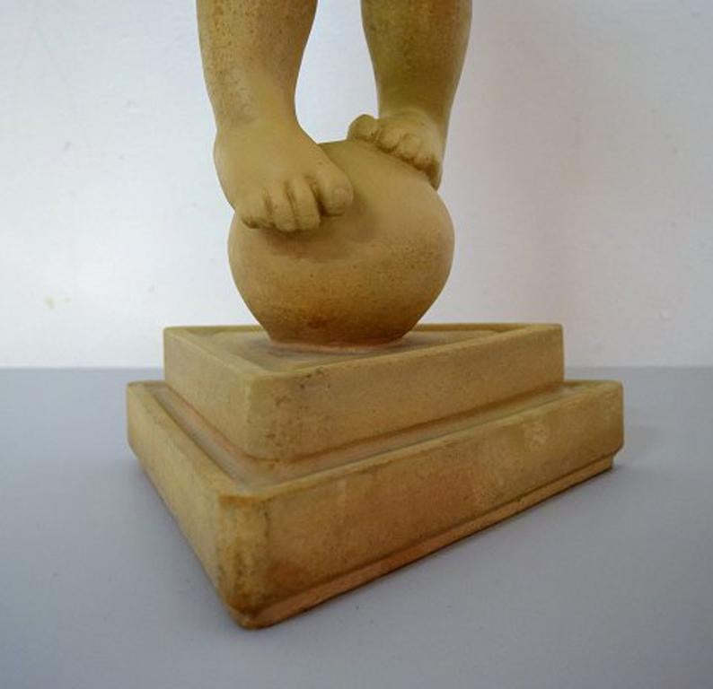 20th Century Colossal Kai Nielsen Figure of terracotta, 'A little Globetrotter'