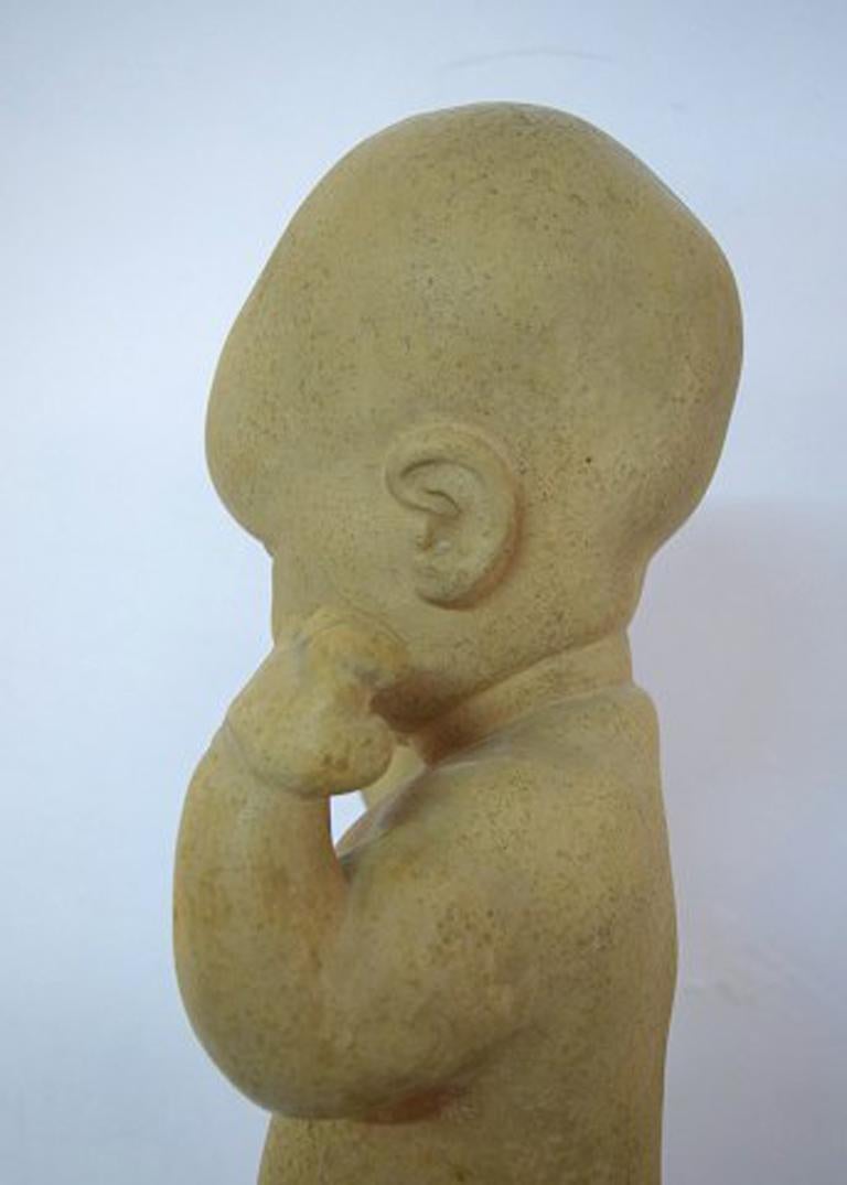 Colossal Kai Nielsen Figure of terracotta, 'A little Globetrotter' 1