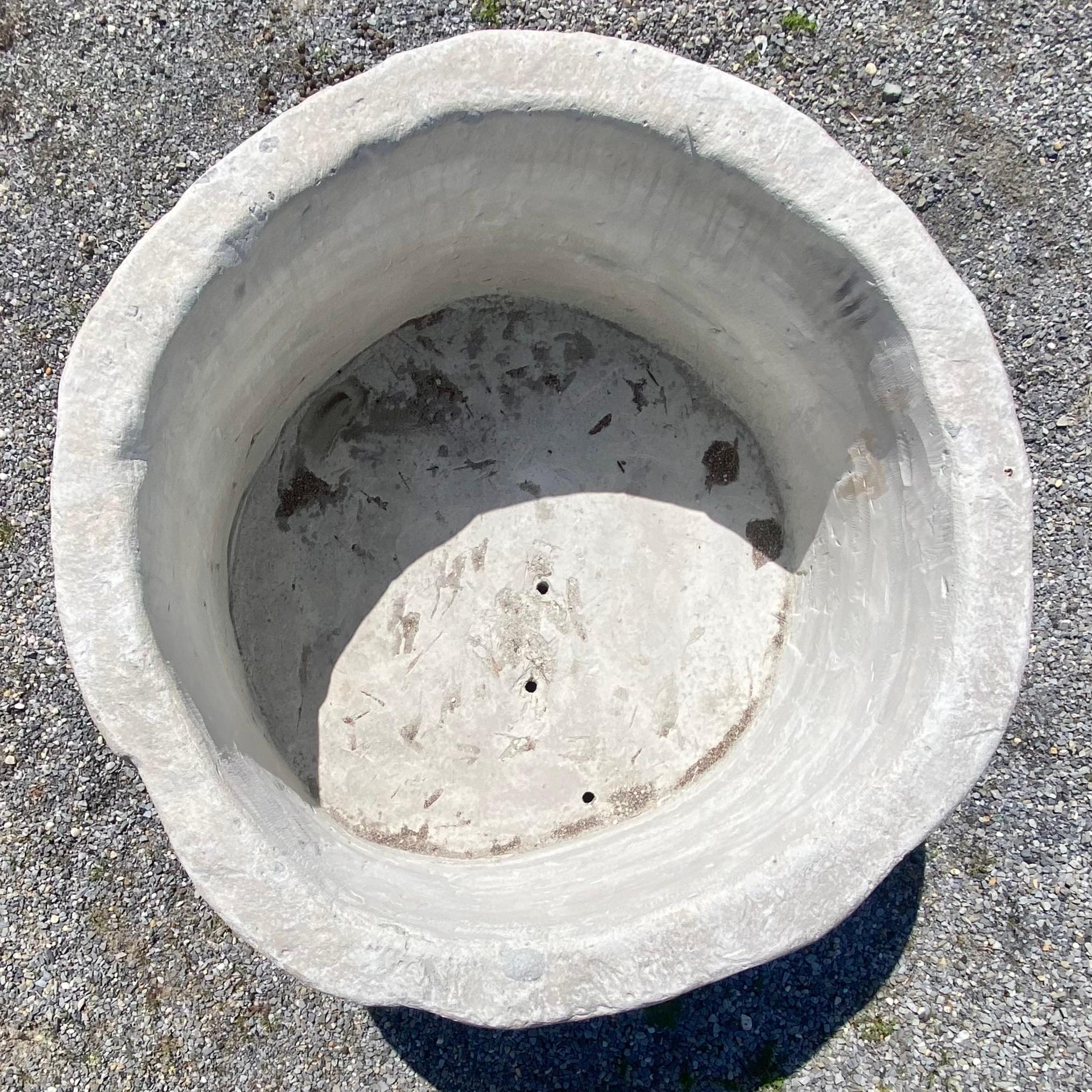 Colossal Limestone Planter For Sale 8