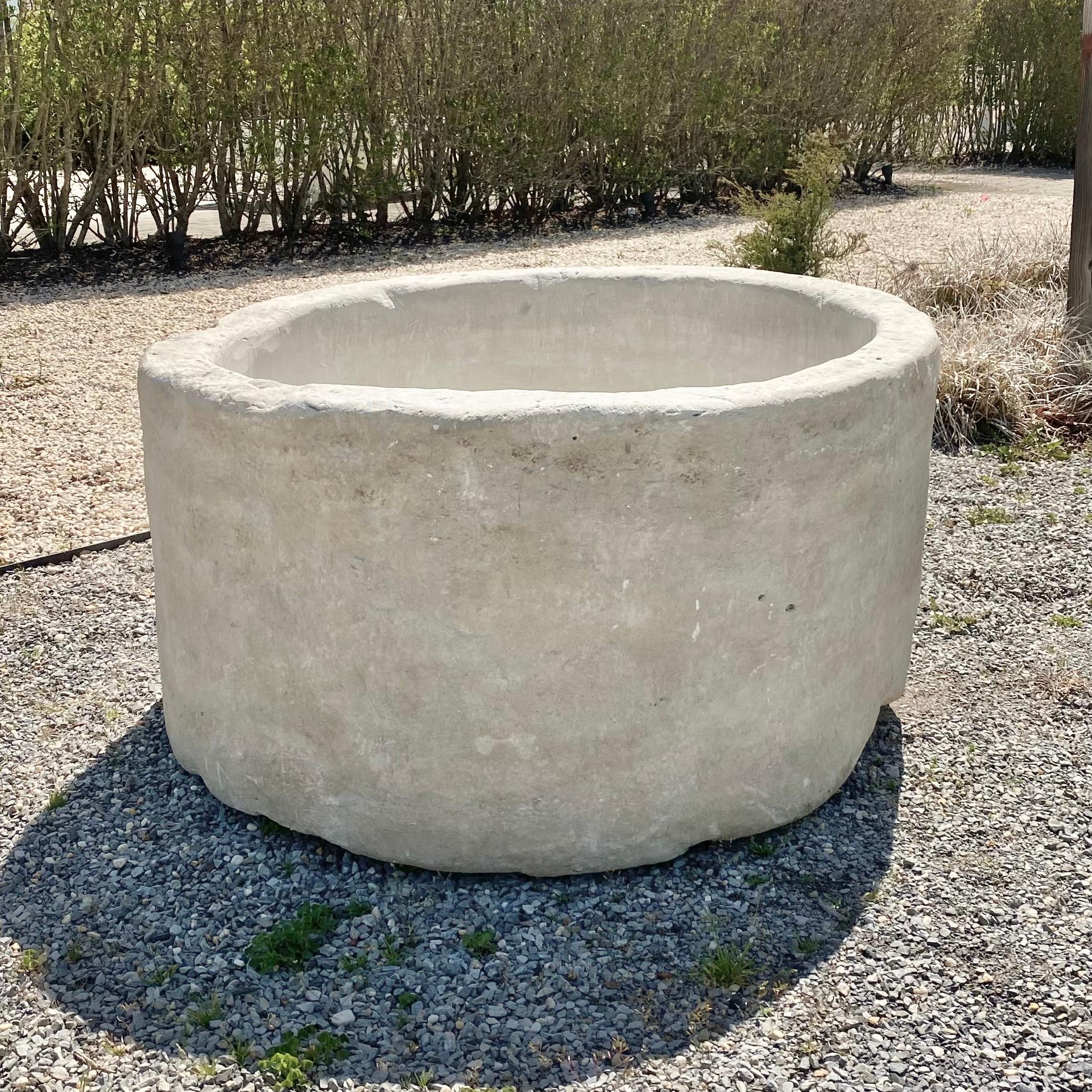 Colossal Limestone Planter For Sale 1
